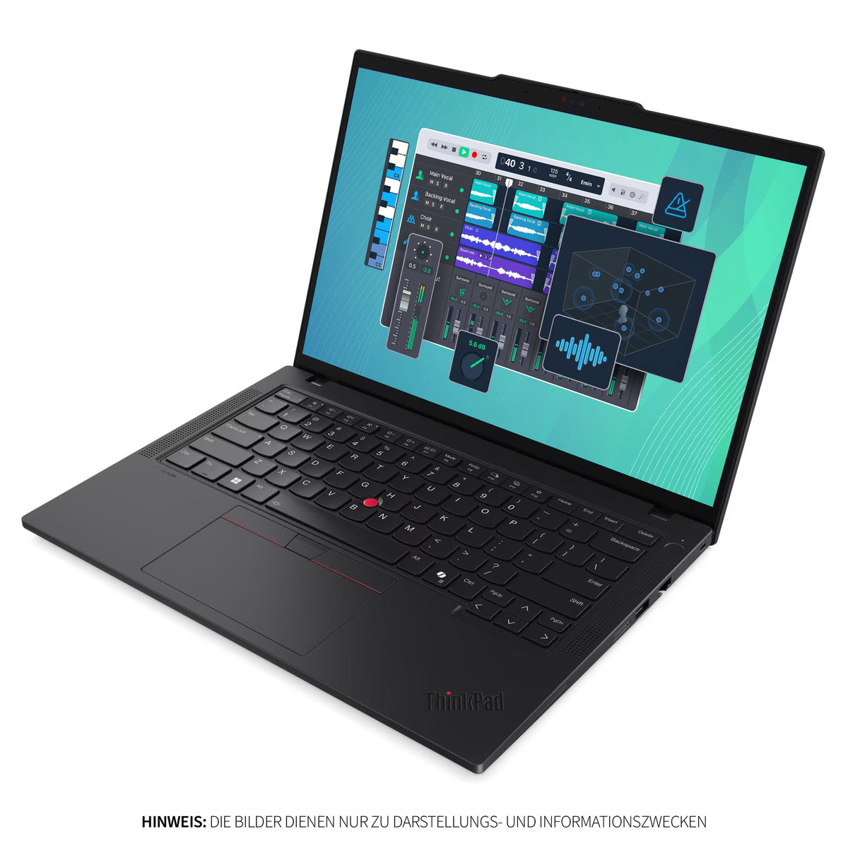 Lenovo ThinkPad T14 G5 Business Laptop, Intel Core Ultra 5 125U, 14" WUXGA IPS Display, Deutsches Tastatur-Layout, W11 Pro, Schwarz