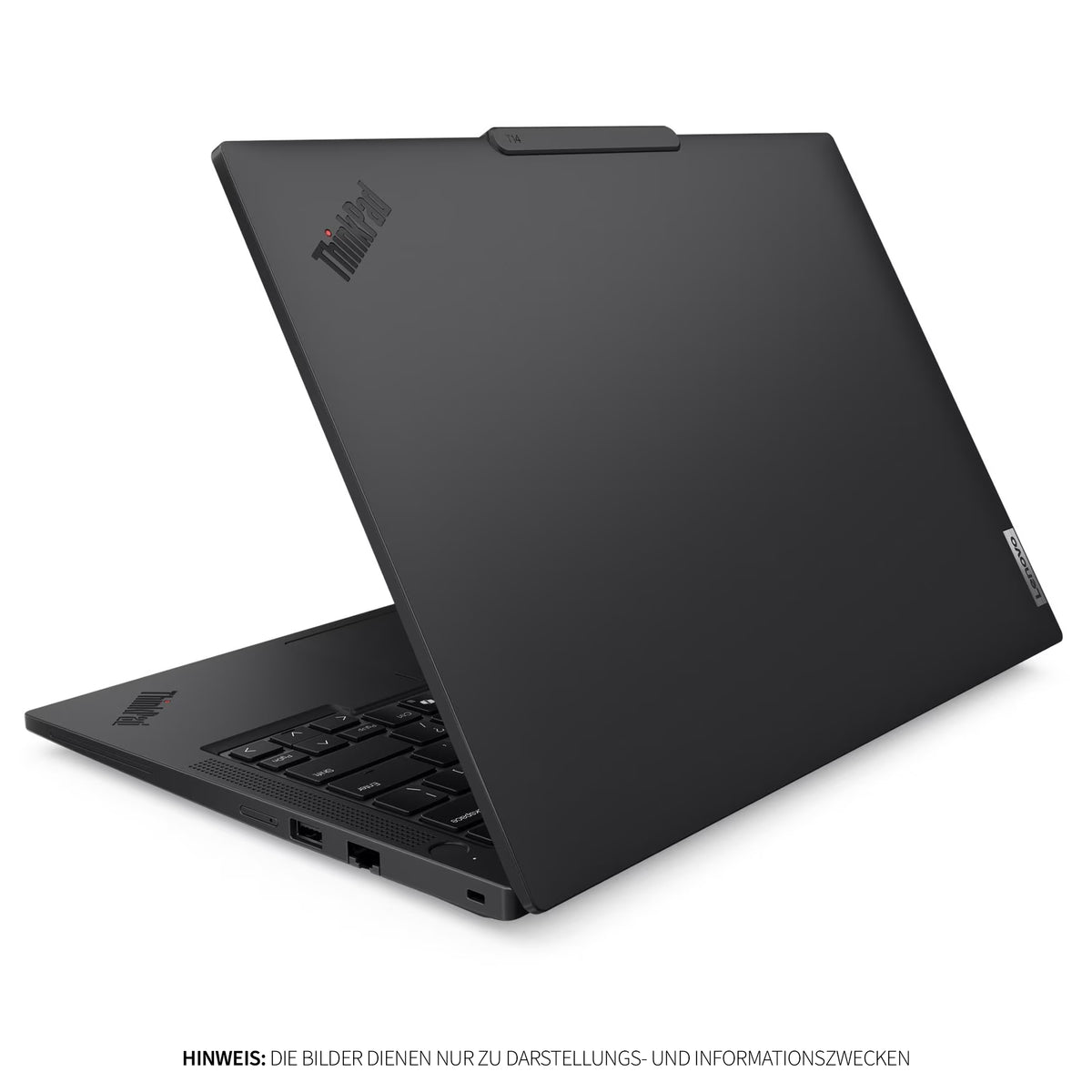 Lenovo ThinkPad T14 G5 Business Laptop, Intel Core Ultra 7 155U, 14" WUXGA IPS Display, Deutsches Tastatur-Layout, W11 Pro, Schwarz