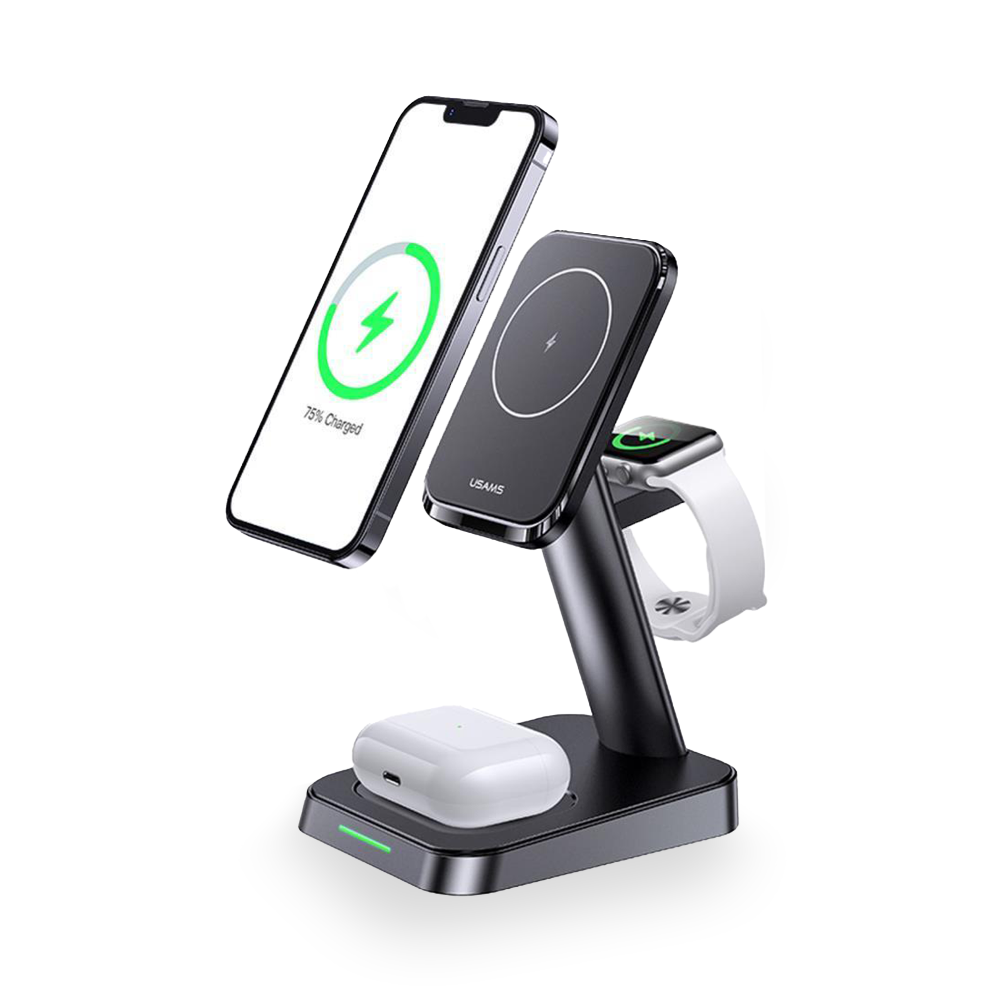 NPO US-CC150 20W 3in1 TypeC Magnetischer kabelloser Ladeständer für iPhone/AirPods/Apple iWatch
