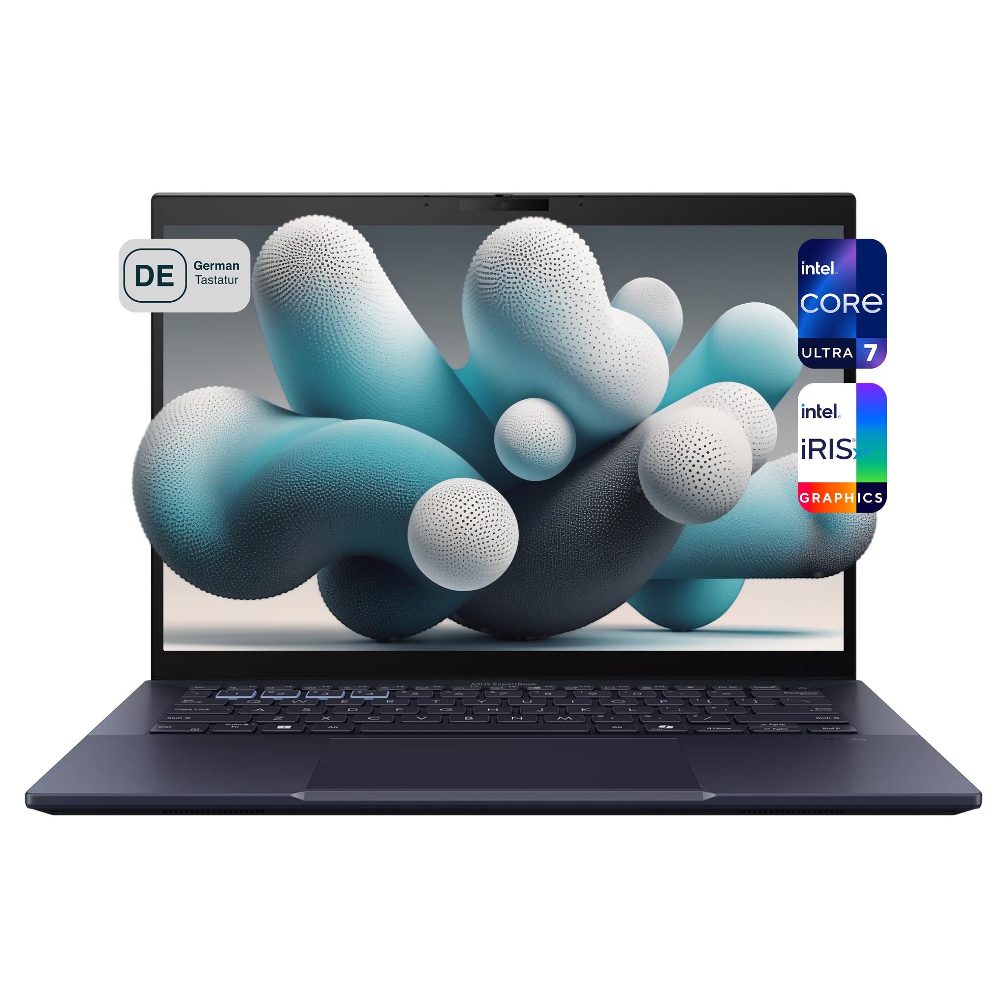ASUS ExpertBook B5 Laptop, Ultra 7-155u, 14" WUXGA, QWERTZ, W11Pro, Schwarz