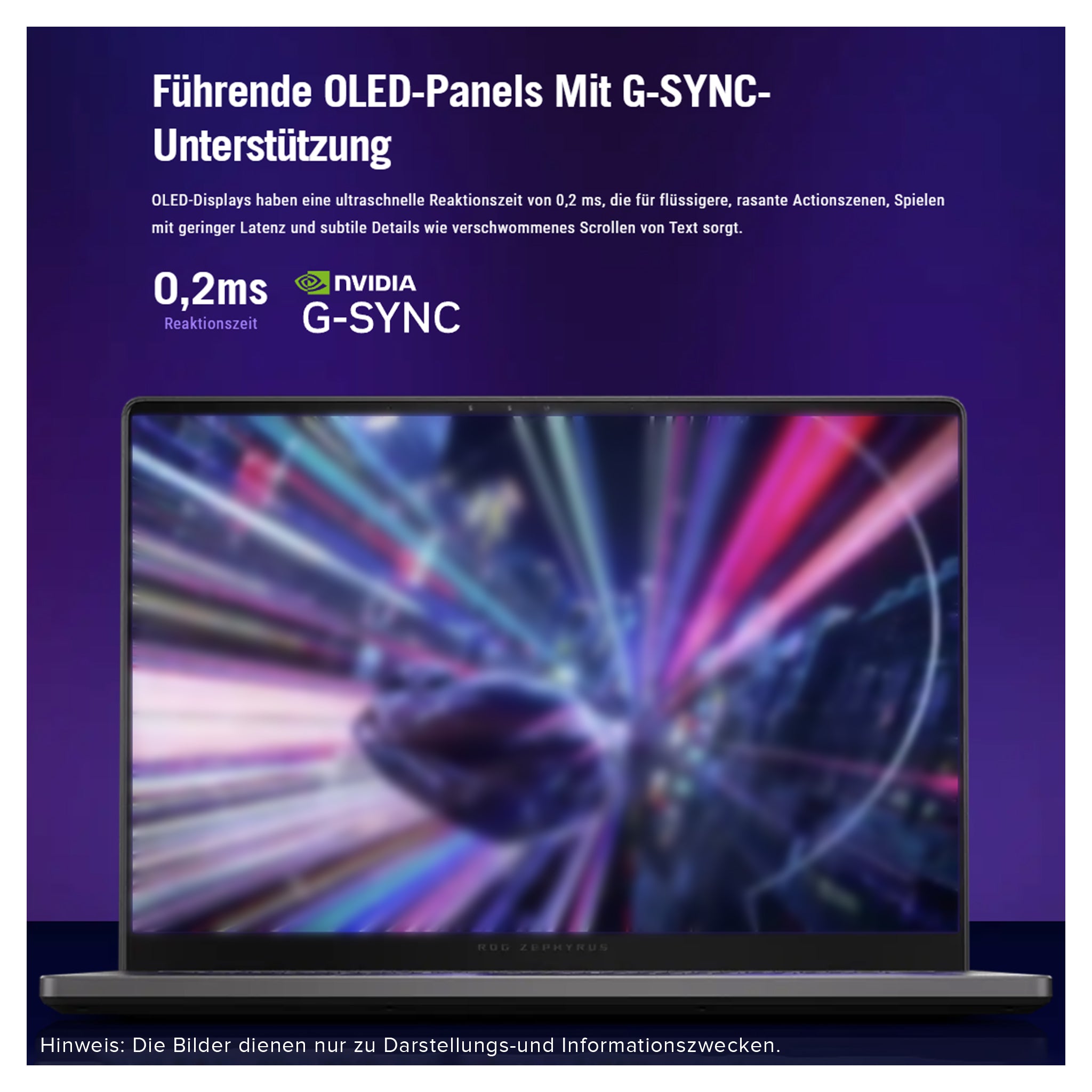 ASUS ROG Zephyrus 16 Gaming Laptop, Core Ultra 7-155H, 16" WQXGA (2560×1600)RTX 4070, QWERTZ RGB Tastatur