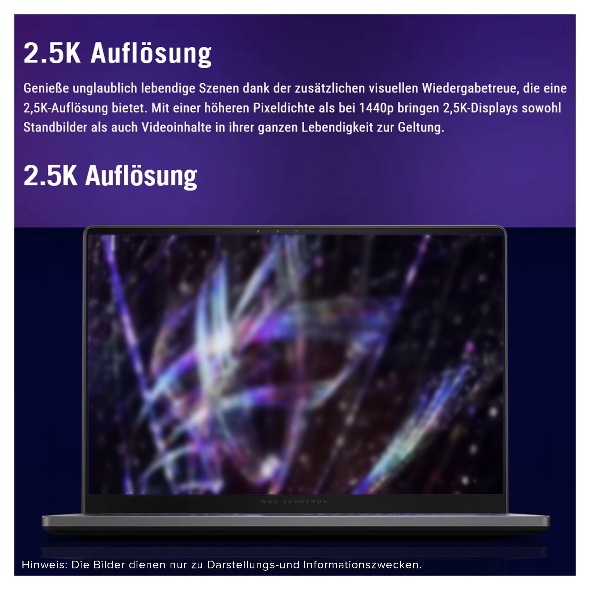 ASUS ROG Zephyrus 16 Gaming Laptop, Core Ultra 7-155H, 16" WQXGA (2560×1600)RTX 4070, QWERTZ RGB Tastatur