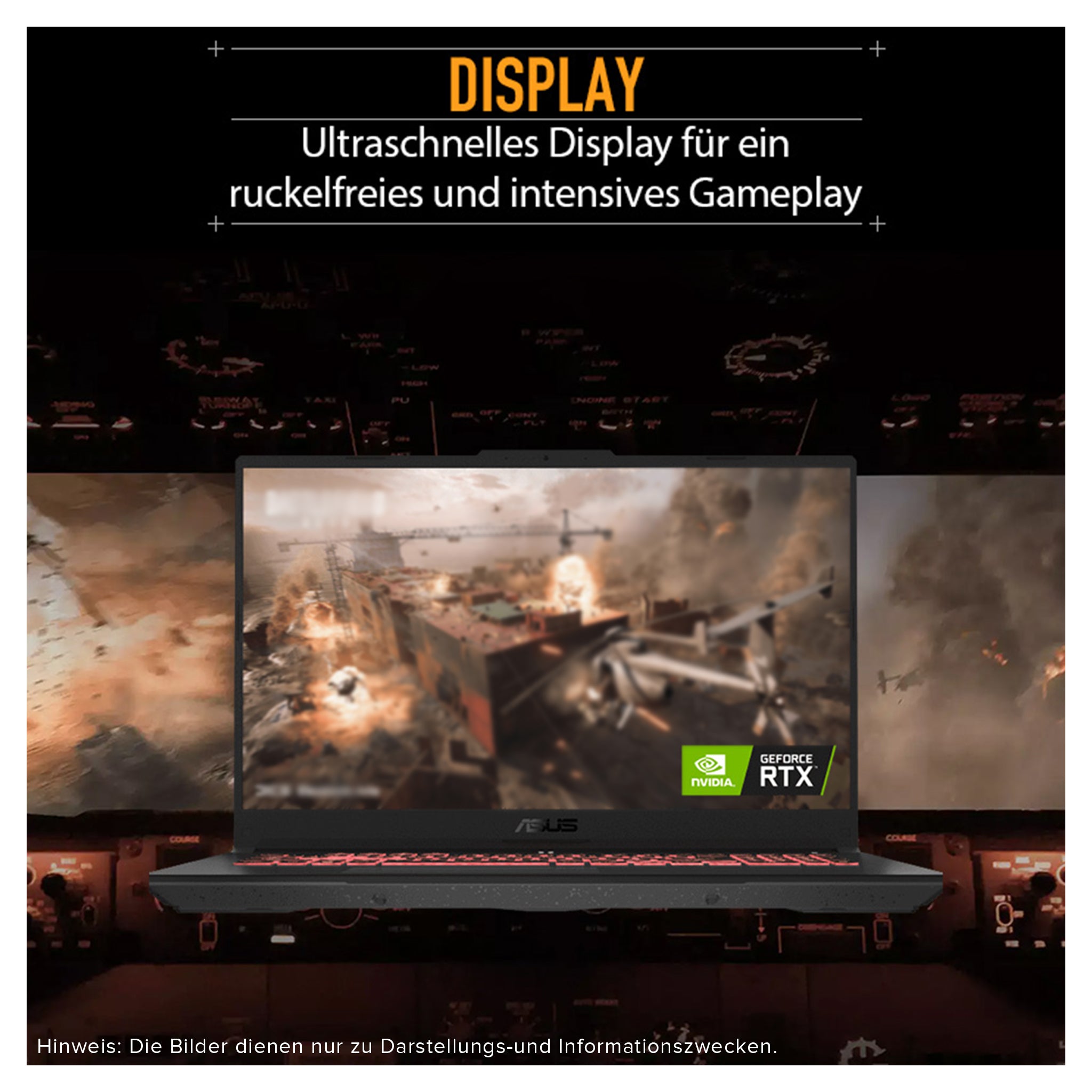 ASUS TUF A17 Gaming Laptop, Ryzen 7-7435HS, 17.3" FHD, RTX 4050 ,QWERTZ Tastatur, Grau