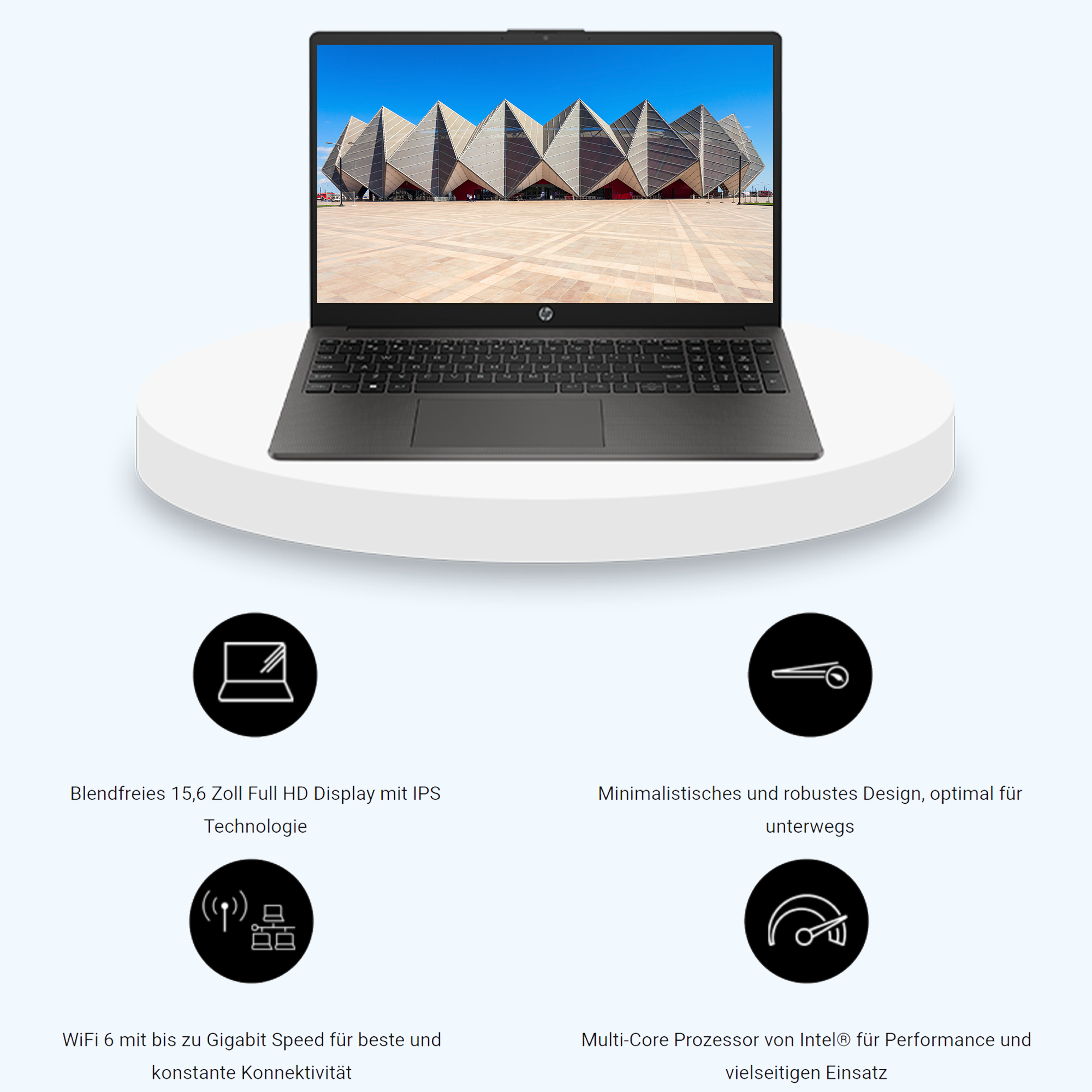 HP 250 G10 Business Laptop, 15.6" FHD, i7-1355U, QWERTZ, W11Home