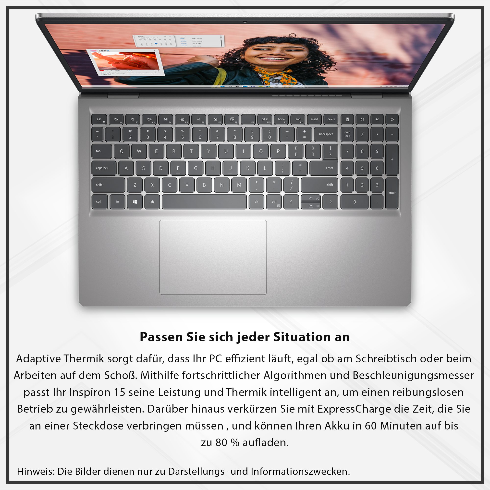 Dell Inspiron 3530 Laptop, 15.6" FHD, i5-1335U, QWERTZ, W11Home