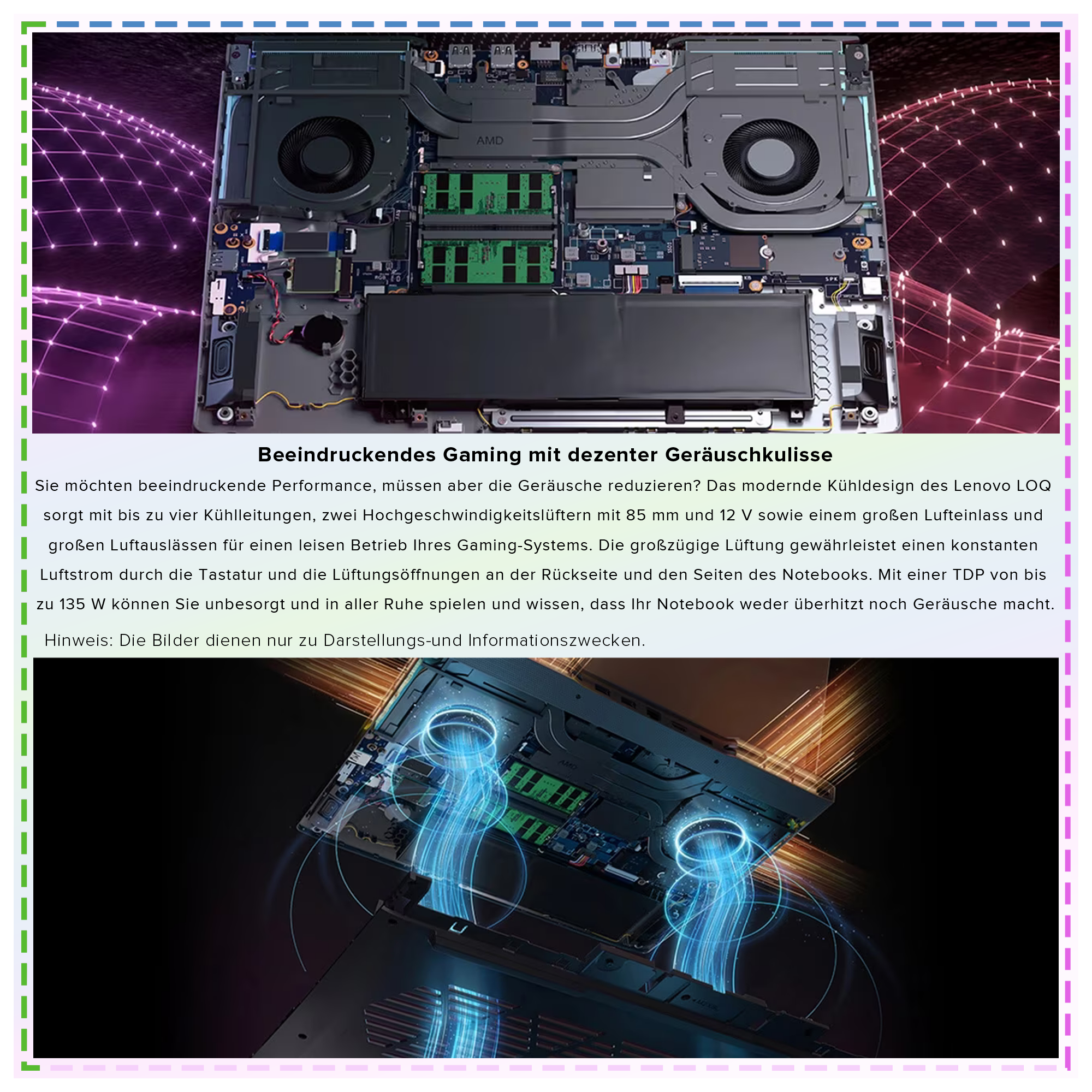 Lenovo LOQ Gaming Laptop, 15,6" FHD, Ryzen 5 7640HS, RTX4050, QWERTZ, W11Home