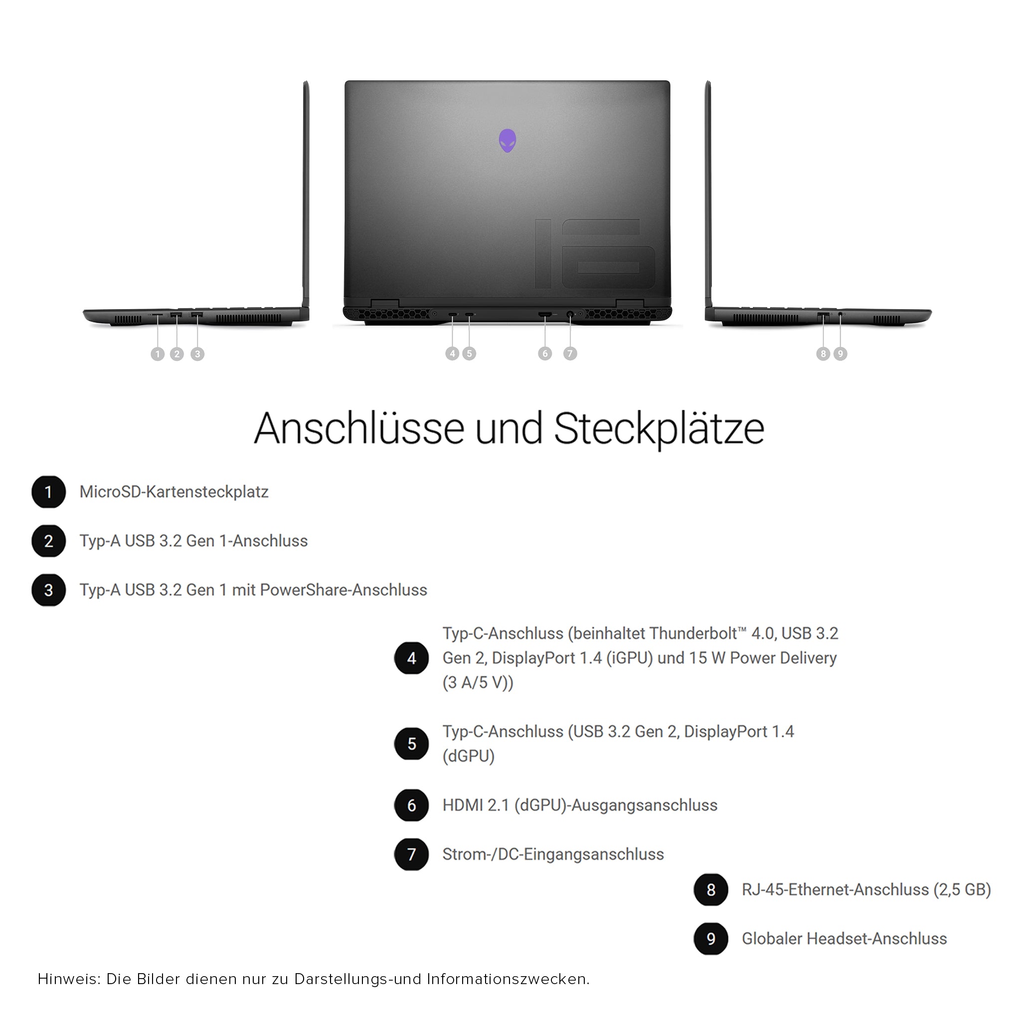Alienware M16 R2 Gaming Laptop, Ultra 9 185H, 16" QHD+, QWERTY, (Gebraucht-Wie Neu)