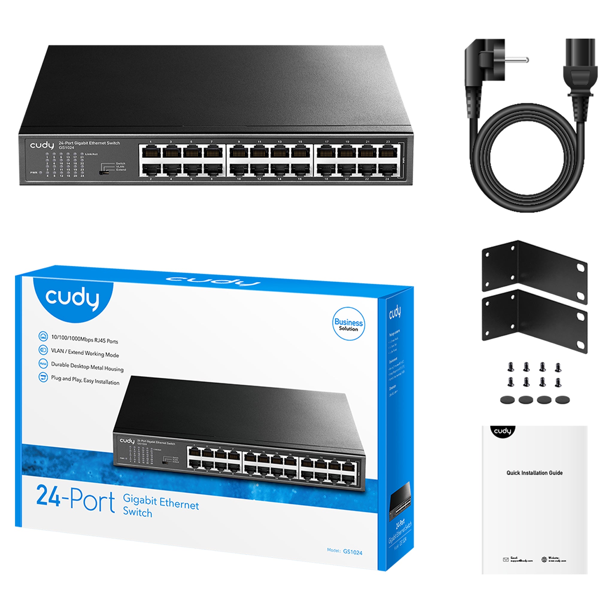 Cudy 24-Port Gigabit Metal Switch, GS1024