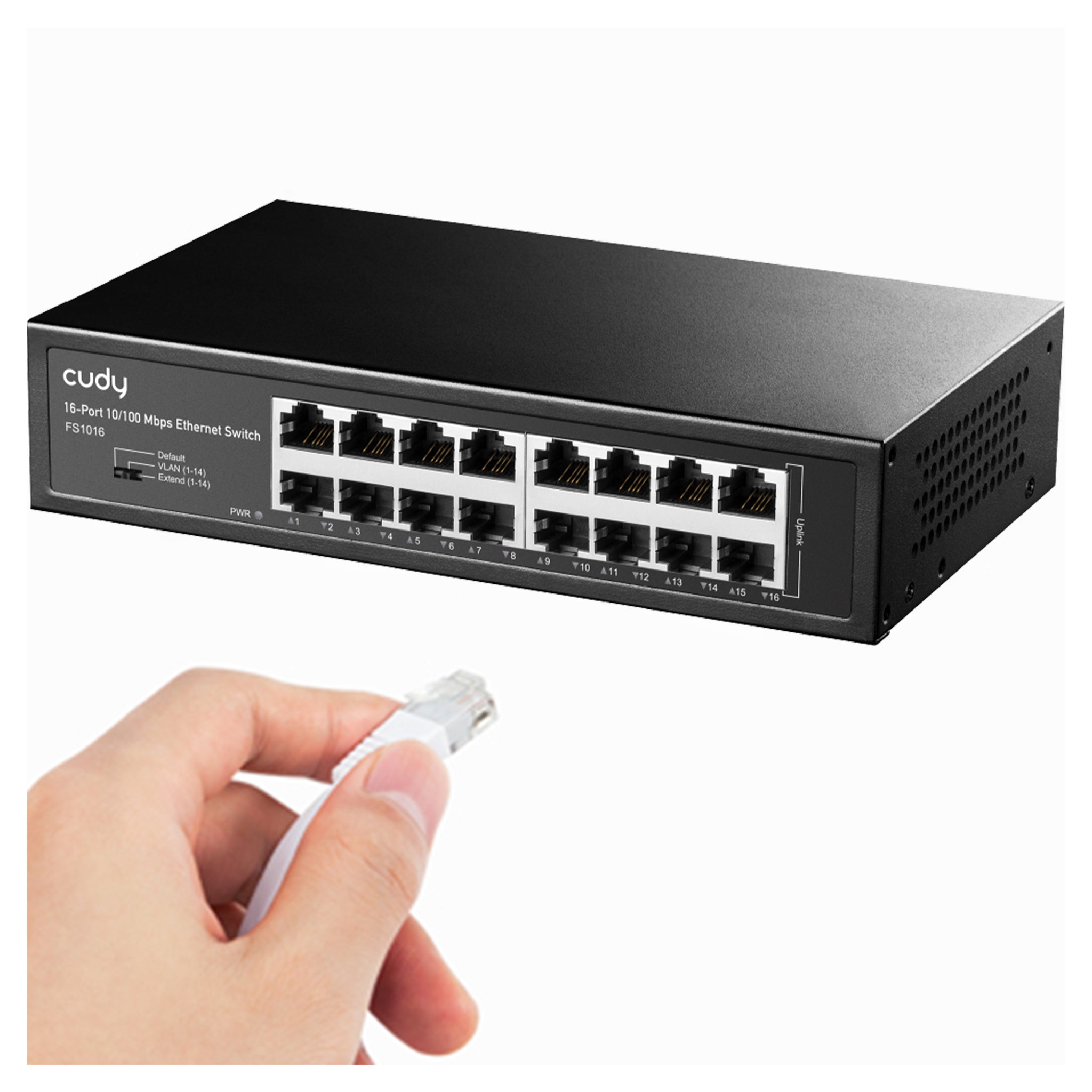Cudy 16-Port 10/100 Mbps Metal Switch, FS1016