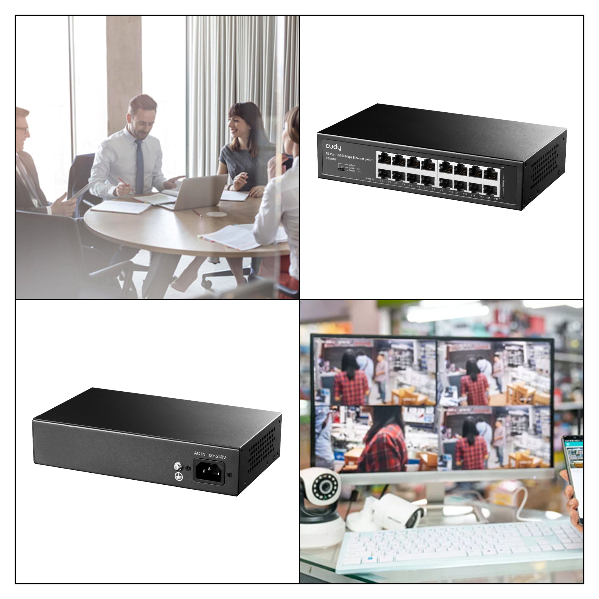 Cudy 16-Port 10/100 Mbps Metal Switch, FS1016