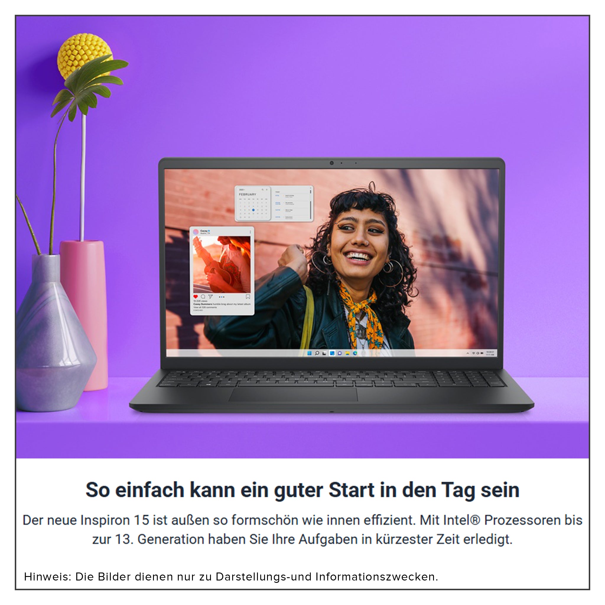 DELL Inspiron 15 3530 Laptop, i7-1355U, 15.6" FullHD, Iris Xe, QWERTZ Tastatur, W11 Pro