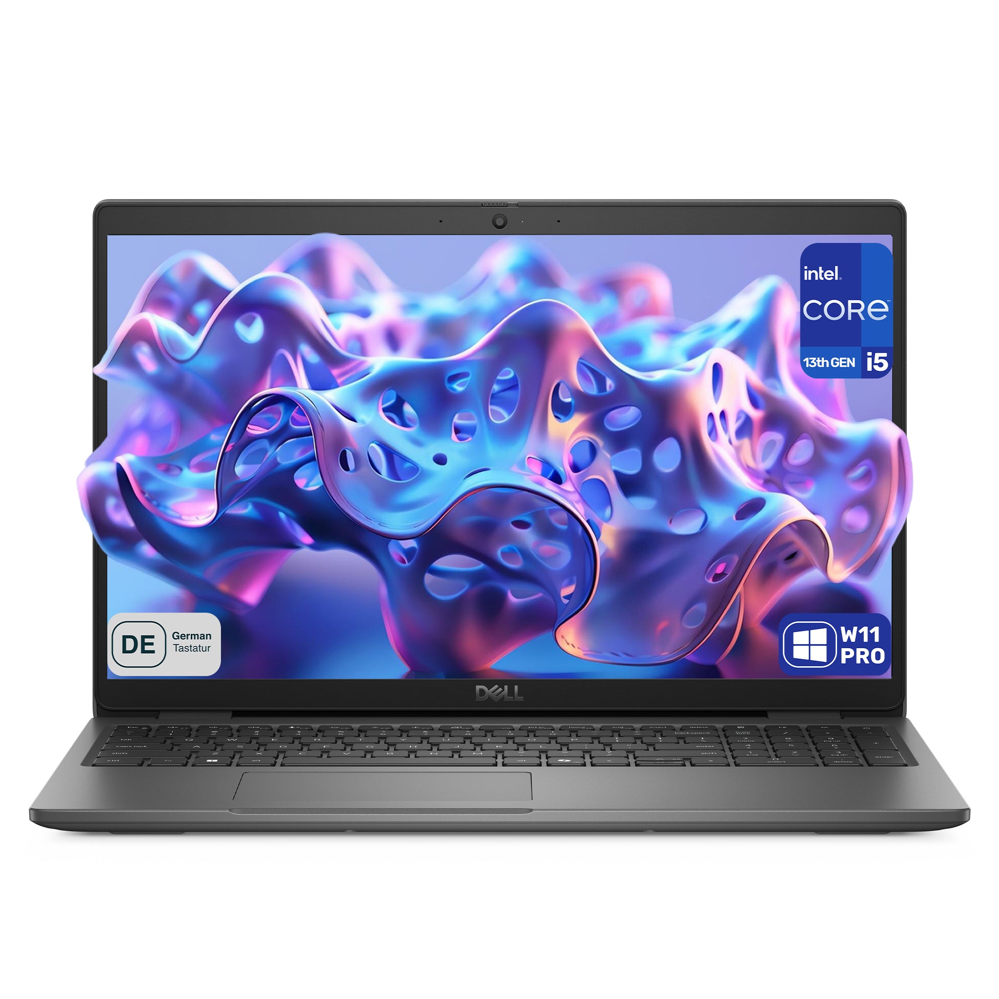 Dell Latitude 3550 Business Laptop, Core i5-1335U, 15.6" FHD (1920x1080), Intel Iris Xe Graphics, Deutsches Tastatur-Layout, W11 Pro, Grau