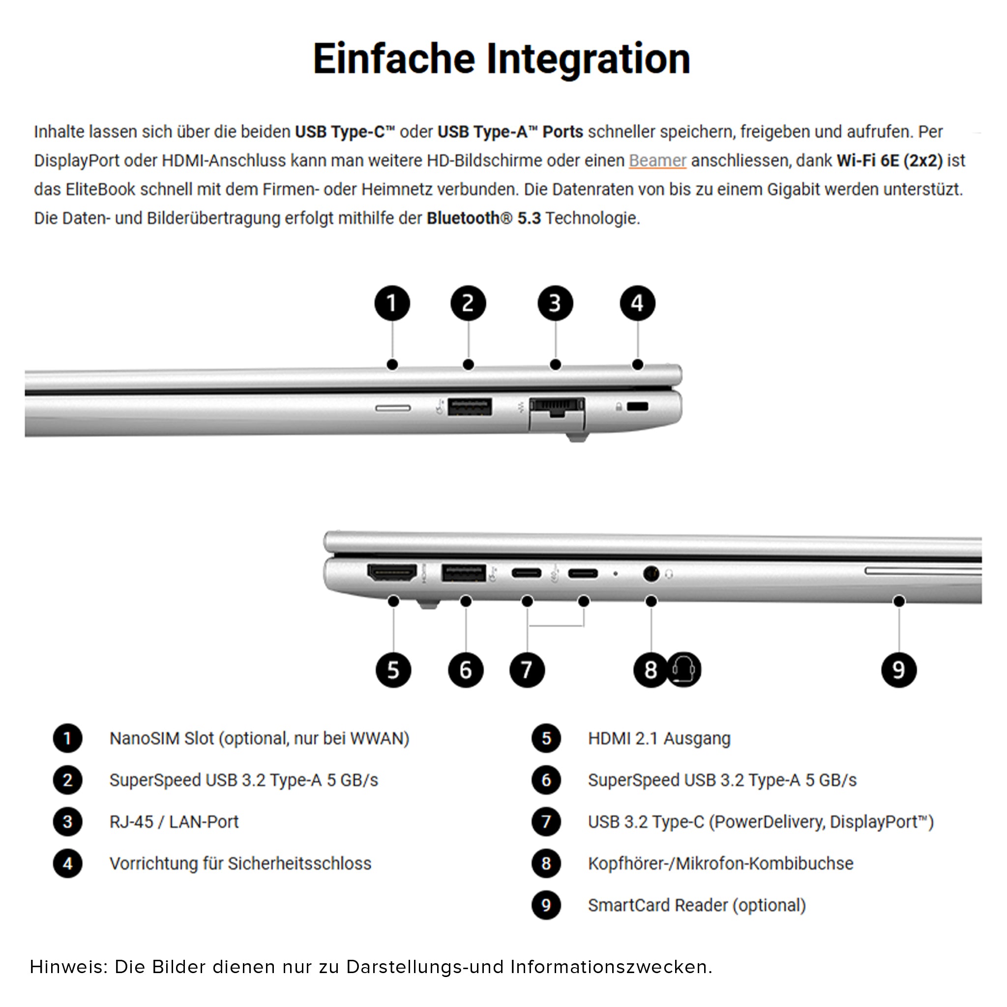 HP EliteBook 665 G11 Laptop, Ryzen 5 7535U, 16" WUXGA, QWERTZ, W11 Pro