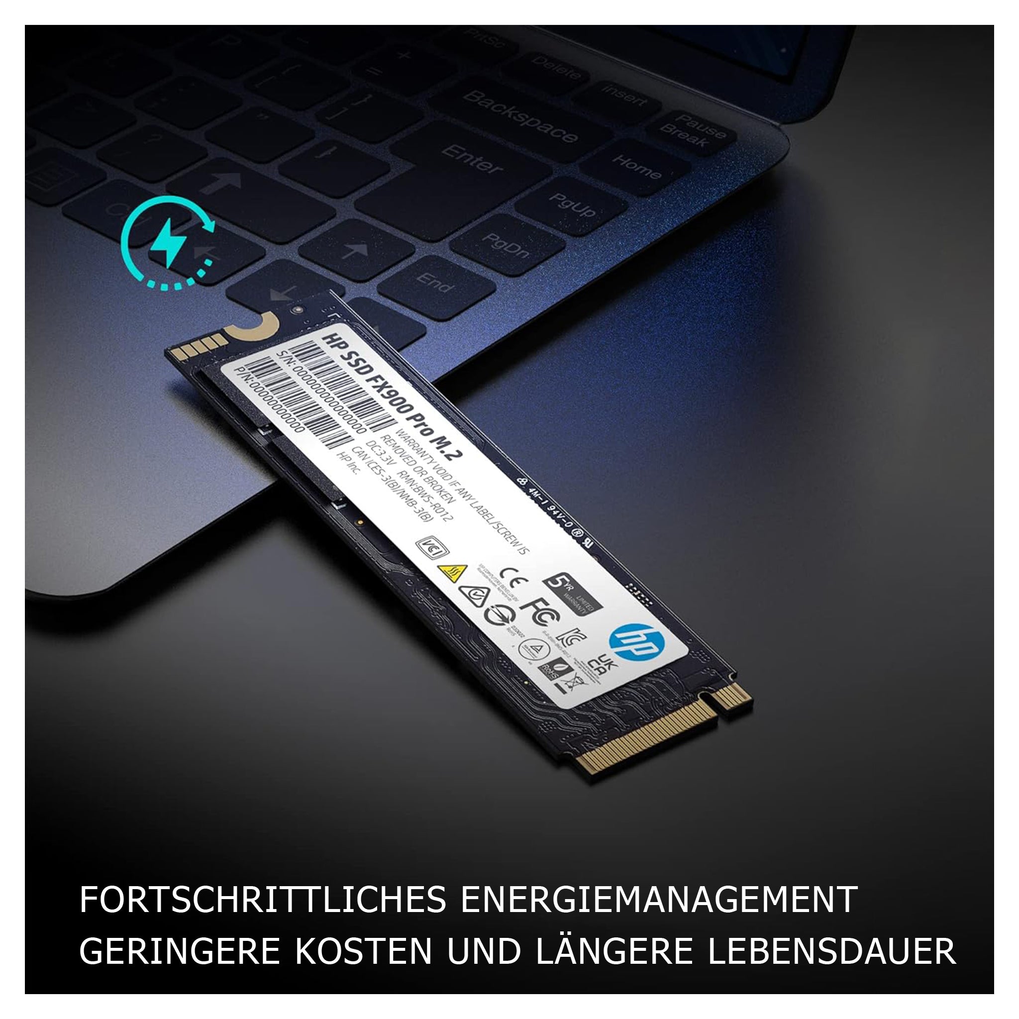 HP FX900 Pro 4TB - 2TB - 1TB - 512GB NVMe SSD 2280 M.2 Gen4 x4 bis zu 7400 MB/s