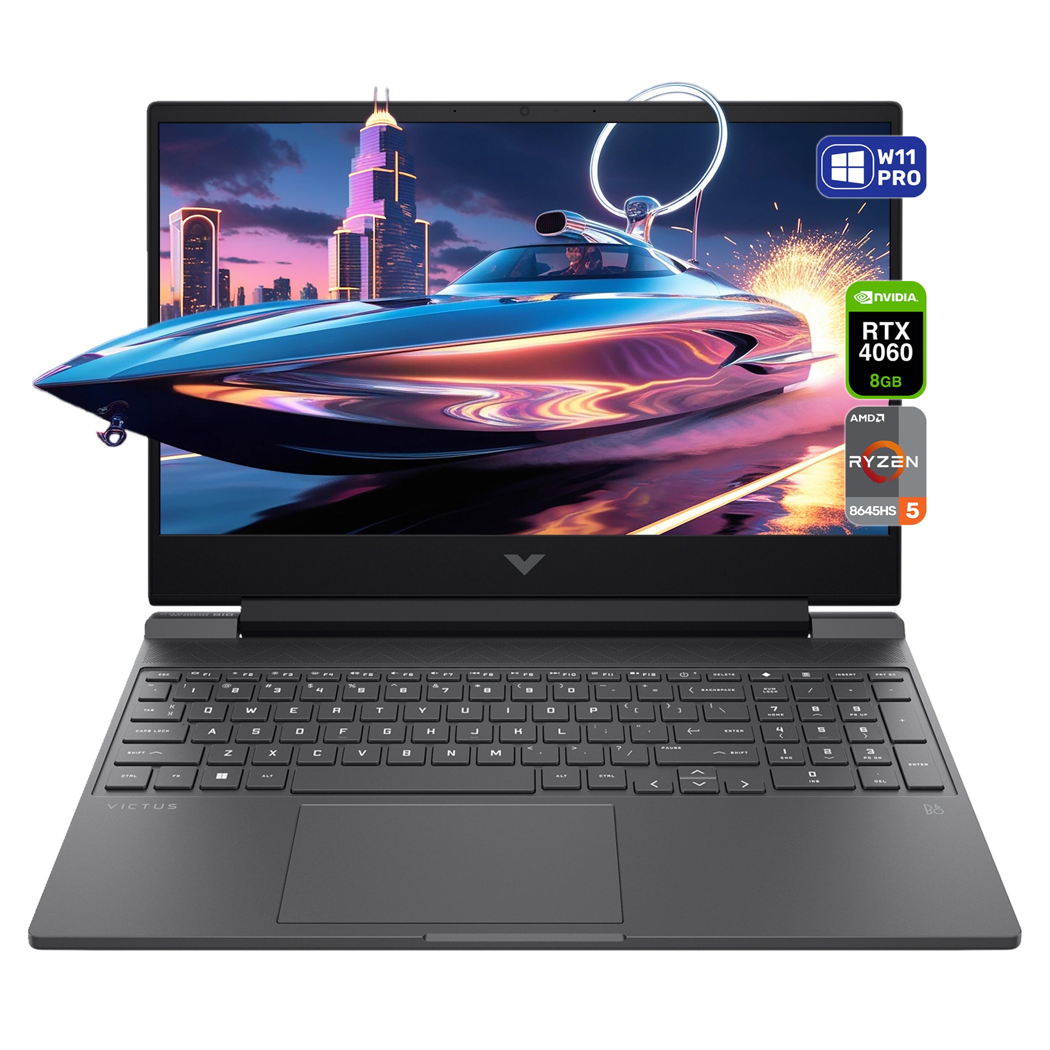 HP Victus Gaming Laptop, Ryzen 5 8645HS, 15.6" FHD 144Hz, RTX4060, QWERTZ