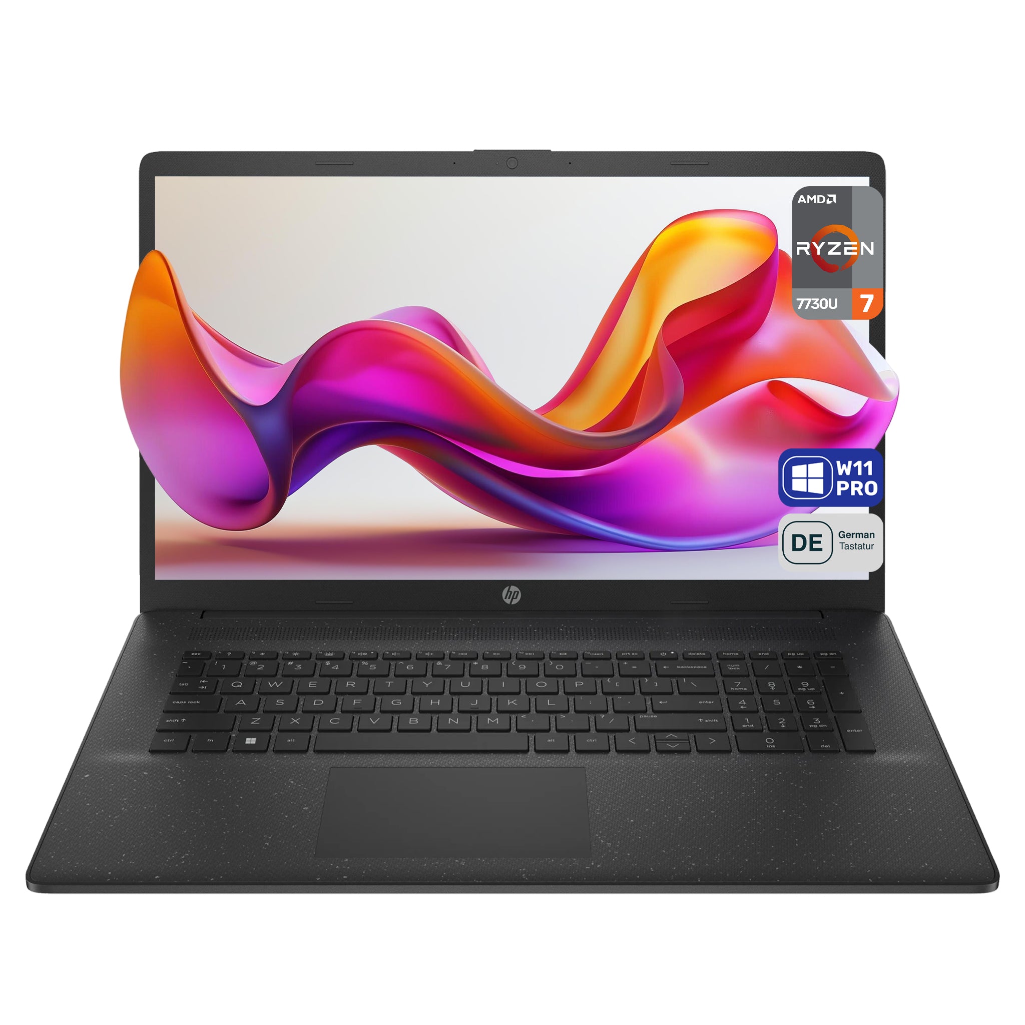 HP 17 Business Laptop, Ryzen 7 7730U, 17.3" FHD (1920x1080) Radeon-Grafikeinheit, QWERTZ Tastatur, Windows 11 Pro