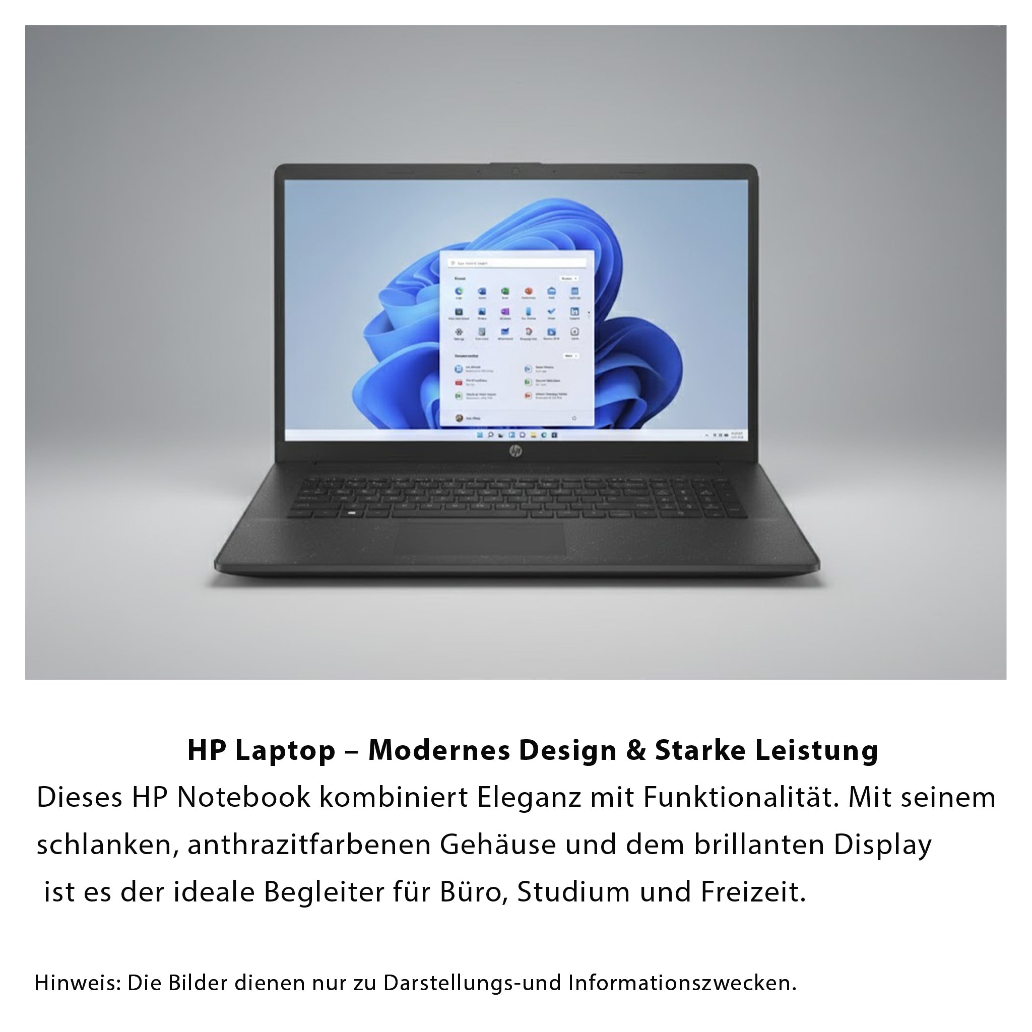 HP 17 Business Laptop, Ryzen 7 7730U, 17.3" FHD (1920x1080) Radeon-Grafikeinheit, QWERTZ Tastatur, Windows 11 Pro