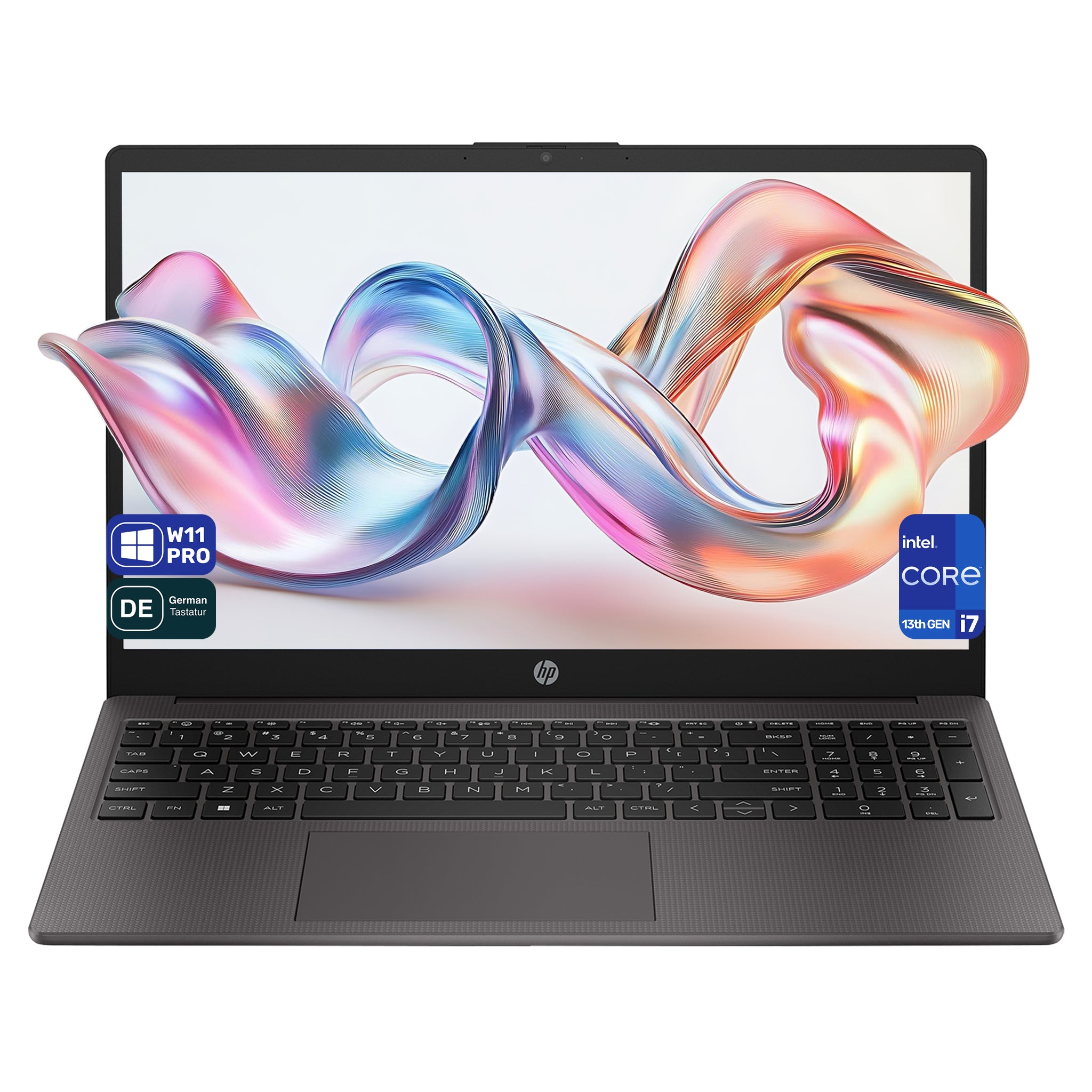 HP 250 G10 Business Laptop, i7-1355U, 15.6" FHD (1920x1080) IPS, Deutsches Tastatur-Layout, Windows 11 Pro