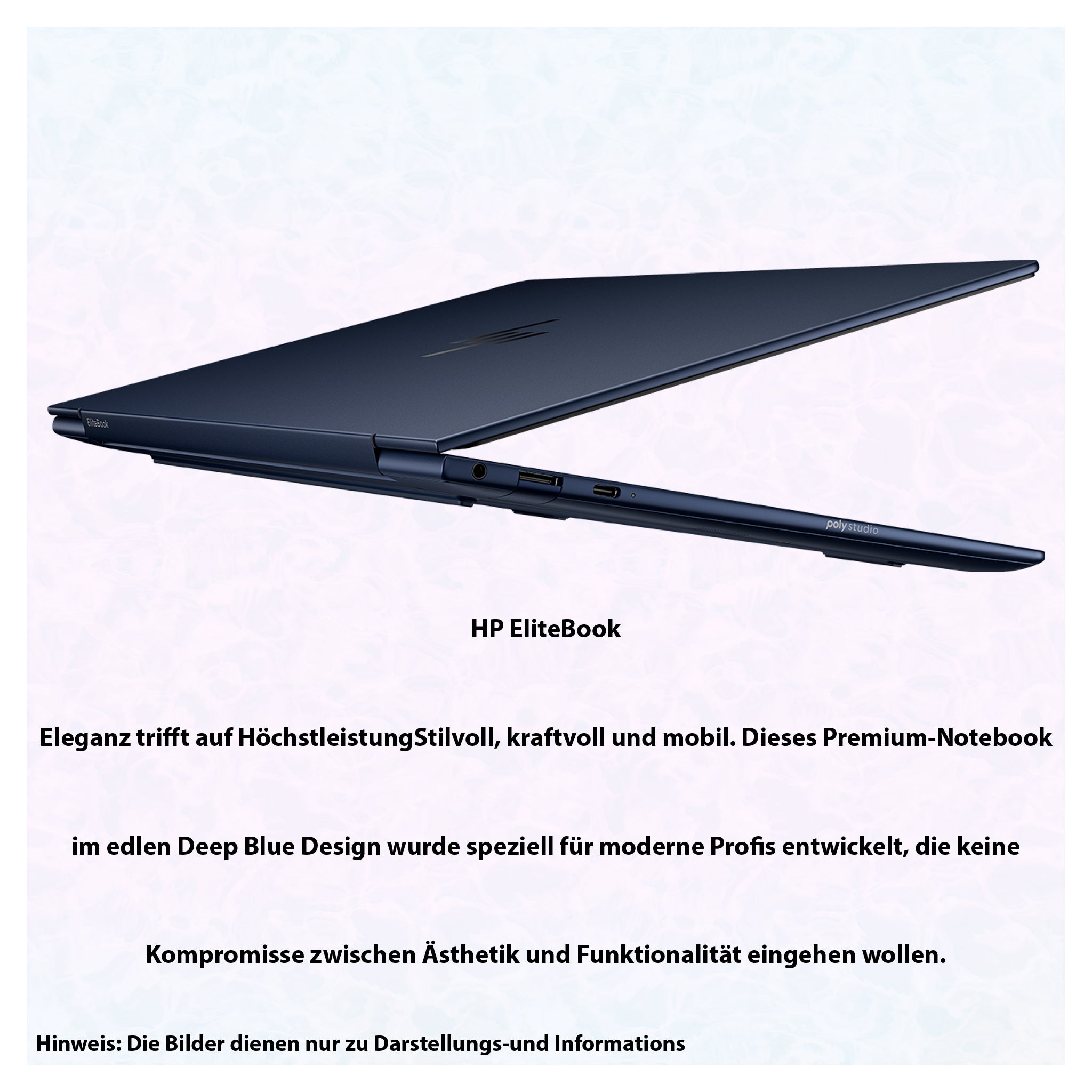 HP EliteBook Ultra G1i Business Laptop, Core Ultra 7 258V, 14" 2.8K Touch Display, Arc Graphics, Wi-Fi 7, W11 Pro, Deutsches Tastatur-Layout, Blau
