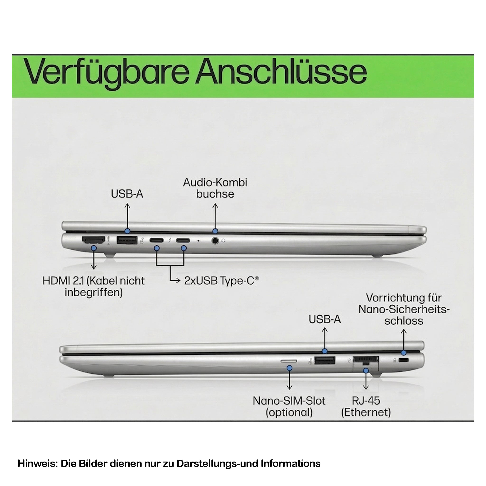 HP ProBook 440 G11 Business Laptop, Core Ultra 5 125U, 14" WUXGA IPS (1920x1200) 400 Nits, Wi-Fi 6E, Fingerprint, Deutsches Tastatur-Layout, Windows 11 Pro, Silber