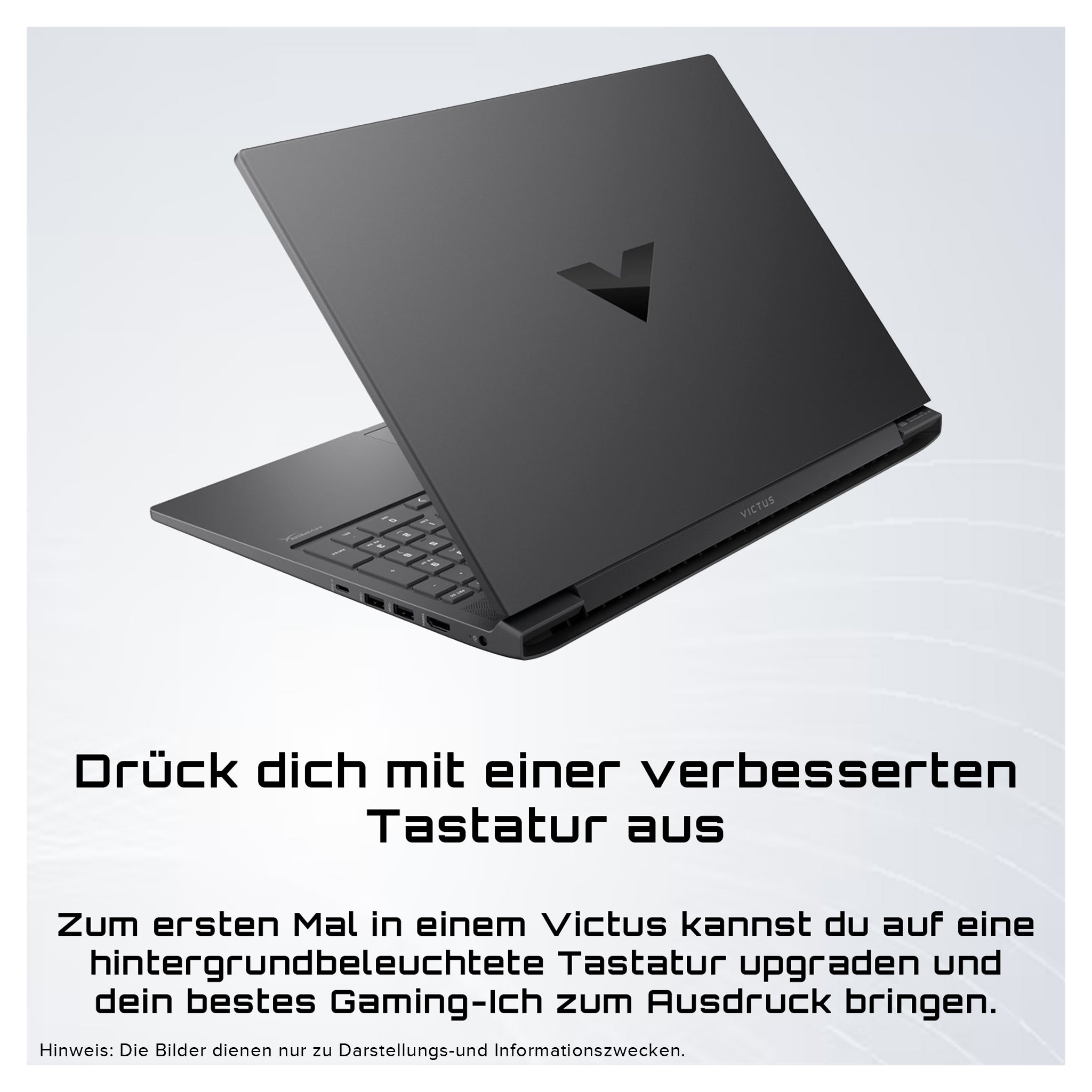 HP Victus 16 Gaming Laptop, Ryzen 5-8645HS, 16.1" FHD (1920x1080) IPS 144Hz, RTX4050, QWERTZ Tastatur, W11 Pro
