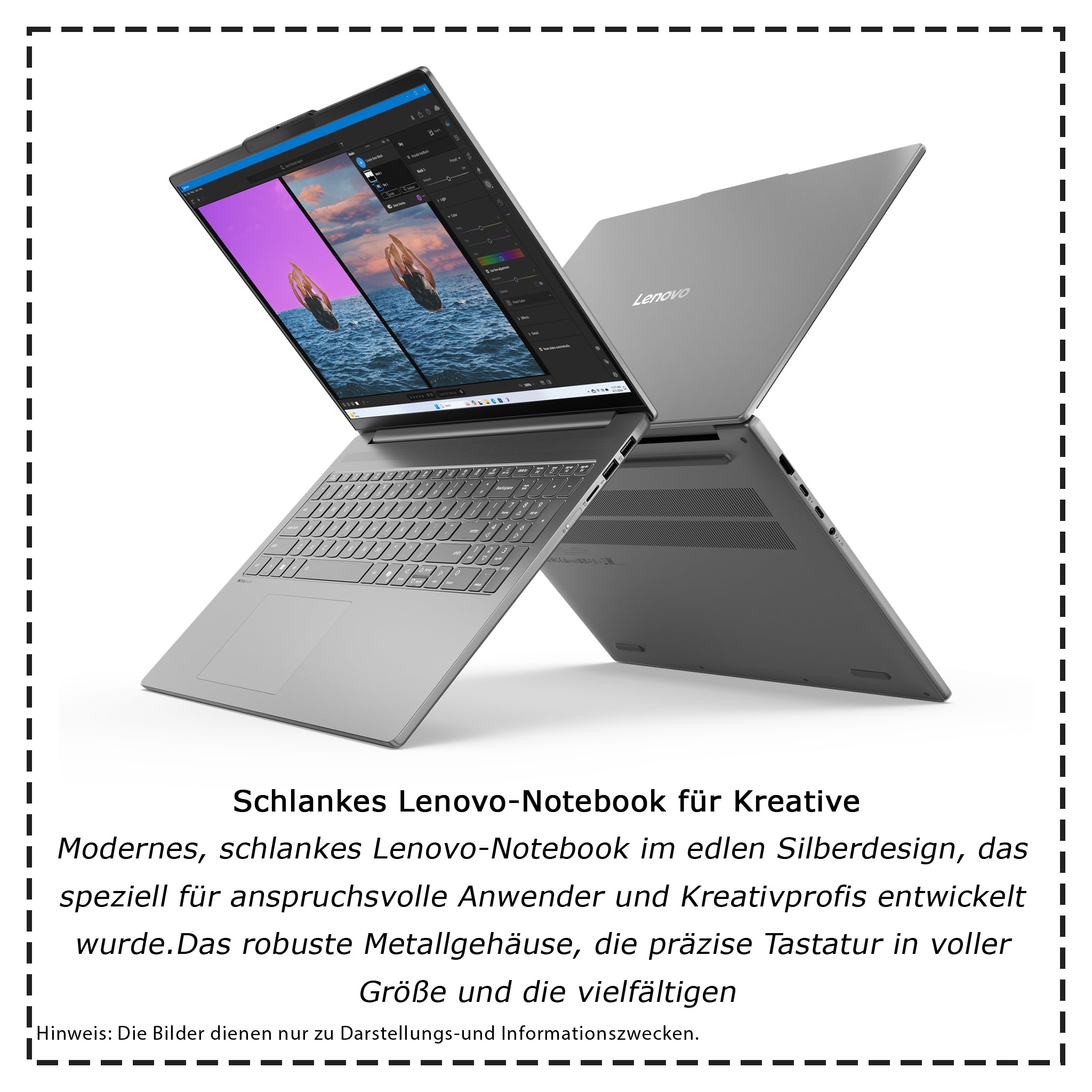 Lenovo IdeaPad Slim 5 Laptop, Core i5-13420H, 16" FHD+ (1920x1200), Deutsches Tastatur-Layout, W11 Home, (Gebraucht - Wie Neu)