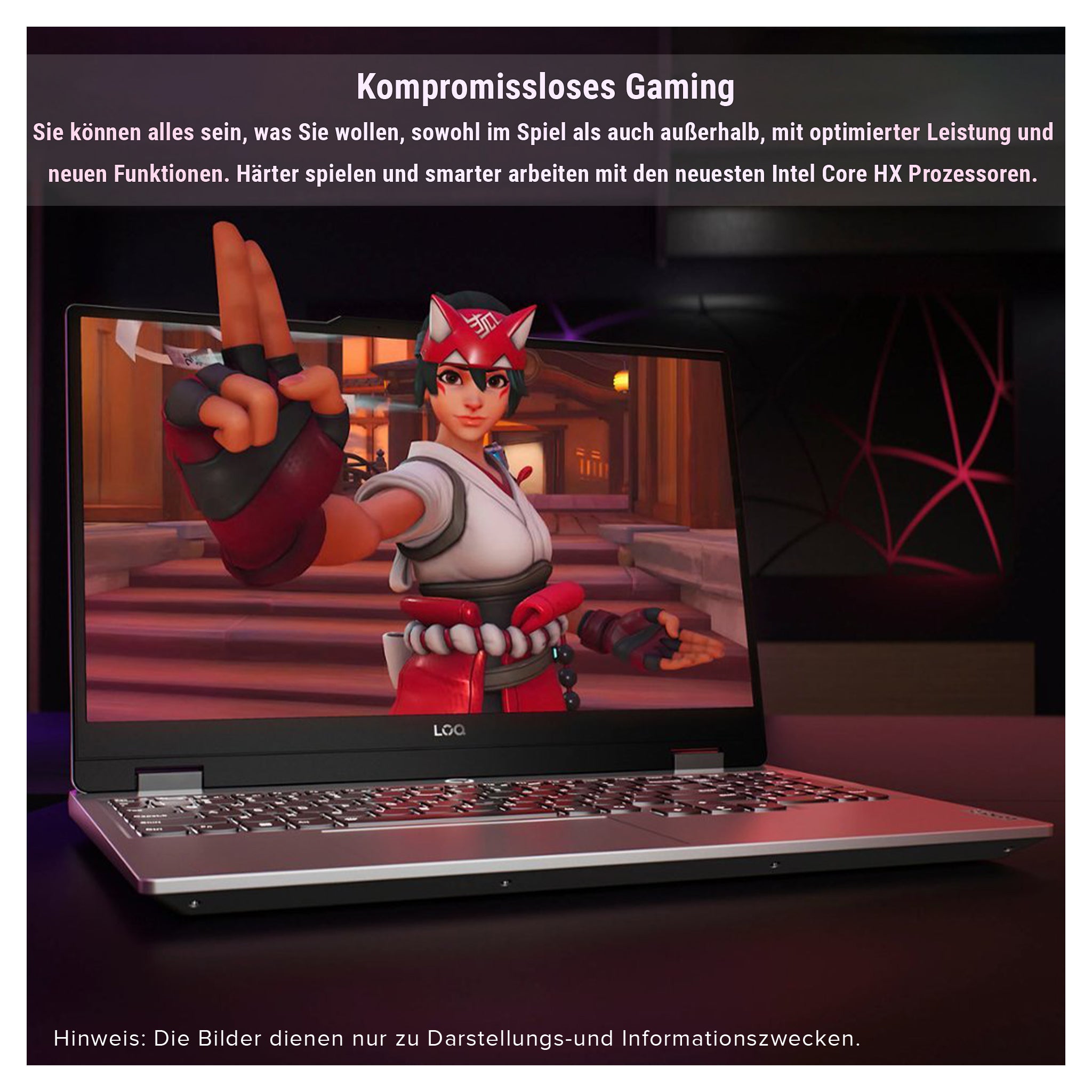 Lenovo LOQ 15IRX10 Gaming Laptop, Core i7-13650HX, 15.6" WQHD, RTX 5070, Deutsches Tastatur-Layout, W11 Home