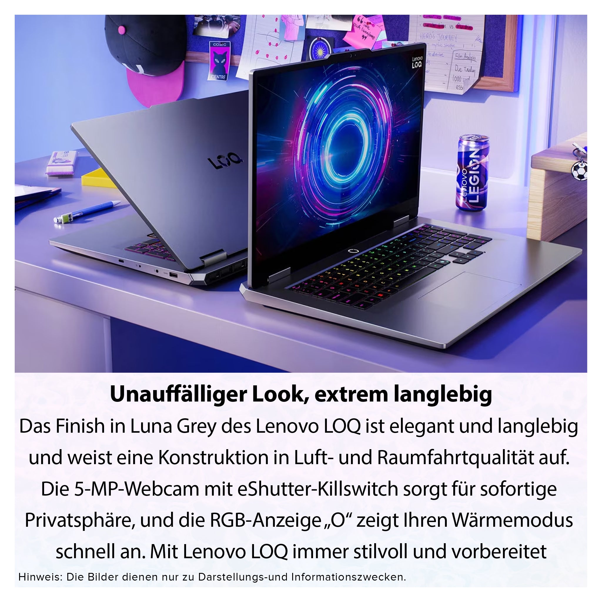 Lenovo LOQ Gaming AI Laptop, i7-14700HX, 17.3" FullHD, RTX5070, QWERTZ Tastatur
