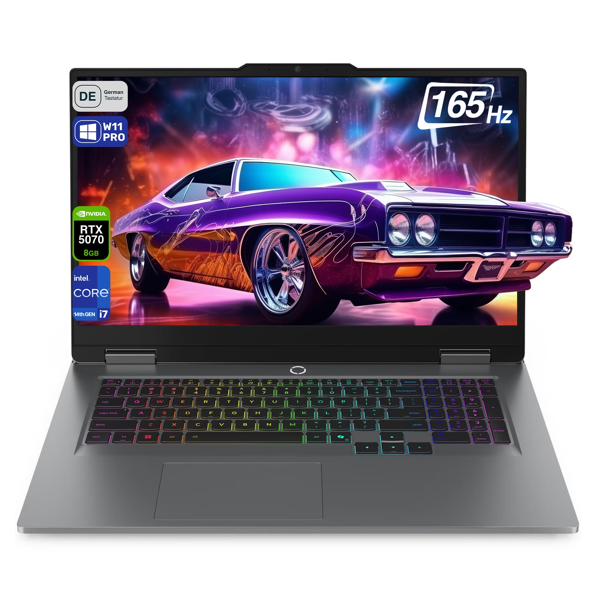 Lenovo LOQ Gaming AI Laptop, i7-14700HX, 17.3" FullHD, RTX5070, QWERTZ Tastatur