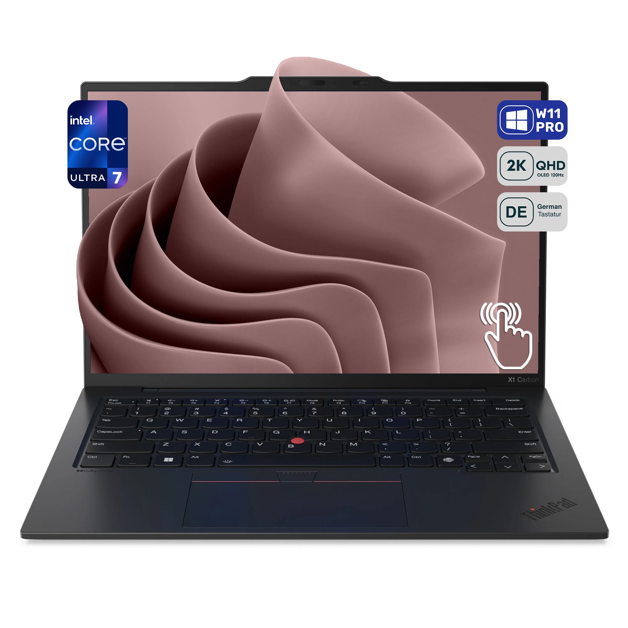Lenovo ThinkPad X1 Carbon Business Laptop, 14" 2.8K OLED Touch 120Hz, QWERTZ