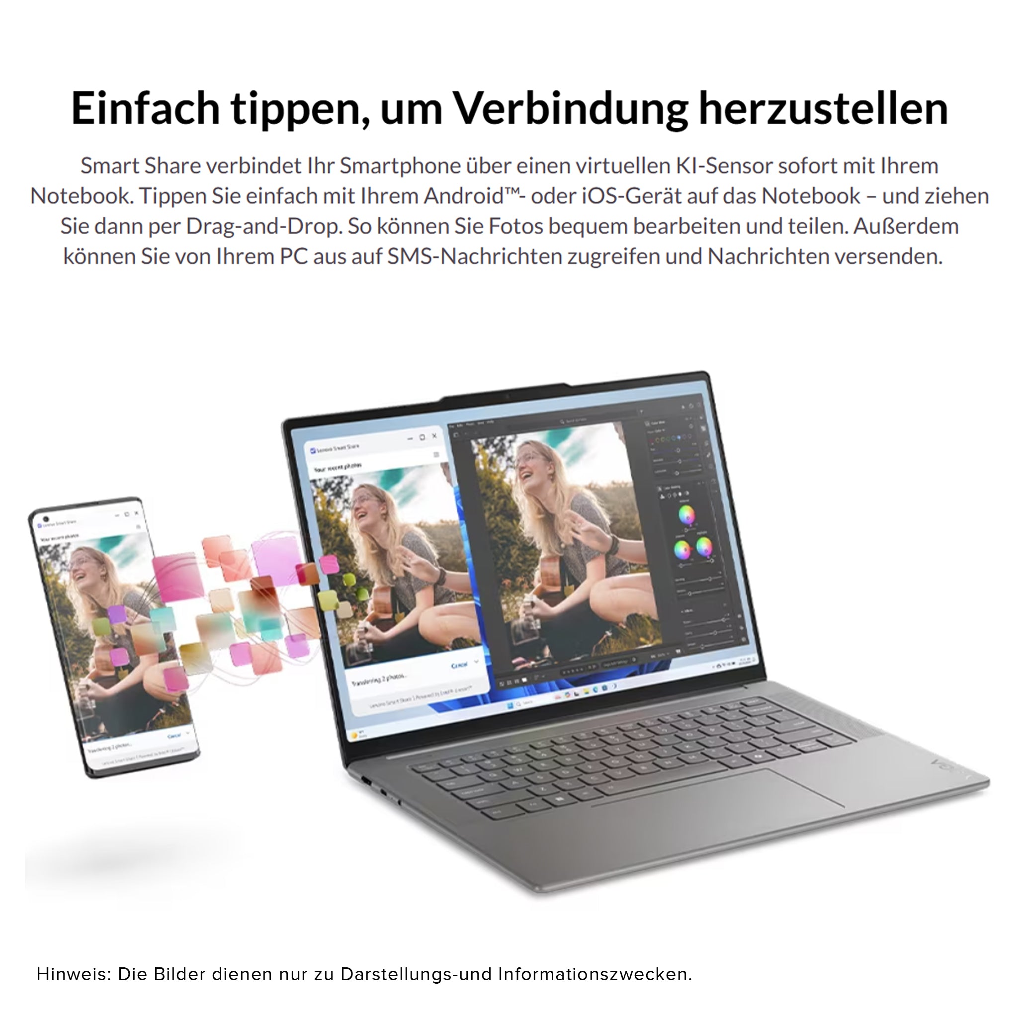 Lenovo Yoga Slim 7i Laptop, Ultra 7-258V, 15.3" 2.8K, QWERTZ, W11 Pro (Gebraucht-Wie Neu)