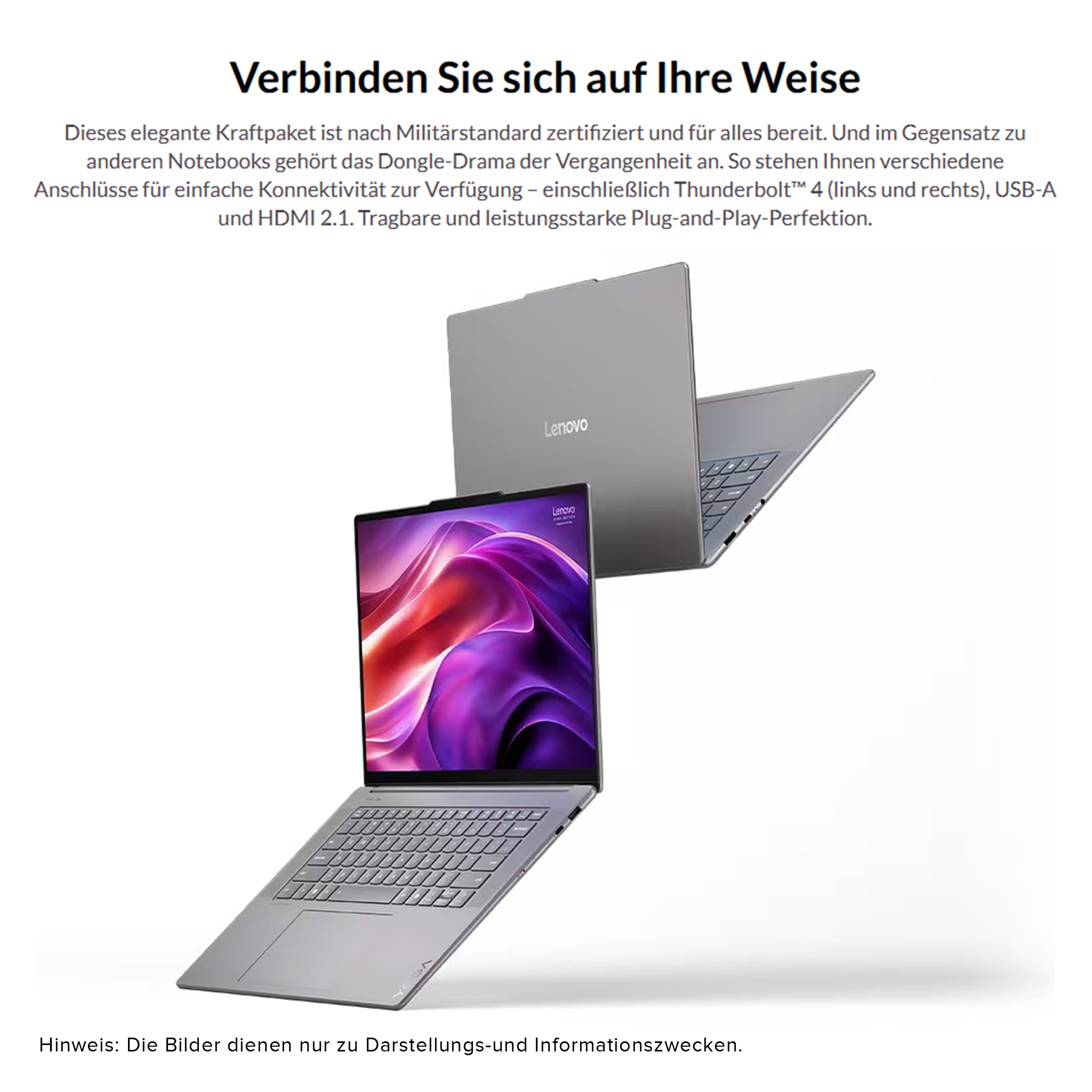 Lenovo Yoga Slim 7i Laptop, Ultra 7-258V, 15.3" 2.8K, QWERTZ, W11 Pro (Gebraucht-Wie Neu)