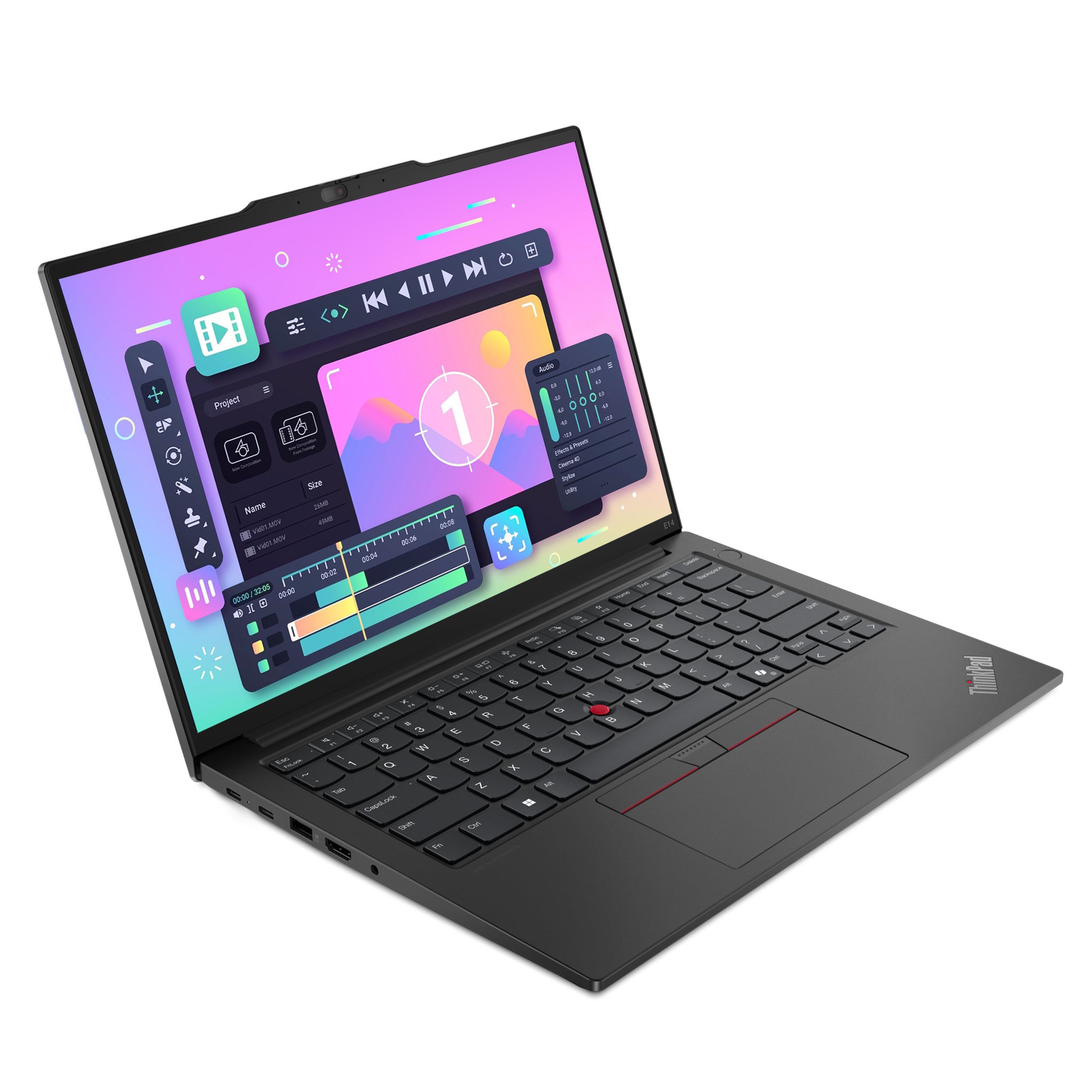 Lenovo ThinkPad E14 Gen6 Business Laptop, Core Ultra 5 125H, 14" IPS (1920x1200) Display, Intel Graphics, Deutsches Tastatur-Layout, W11 Pro, Schwarz