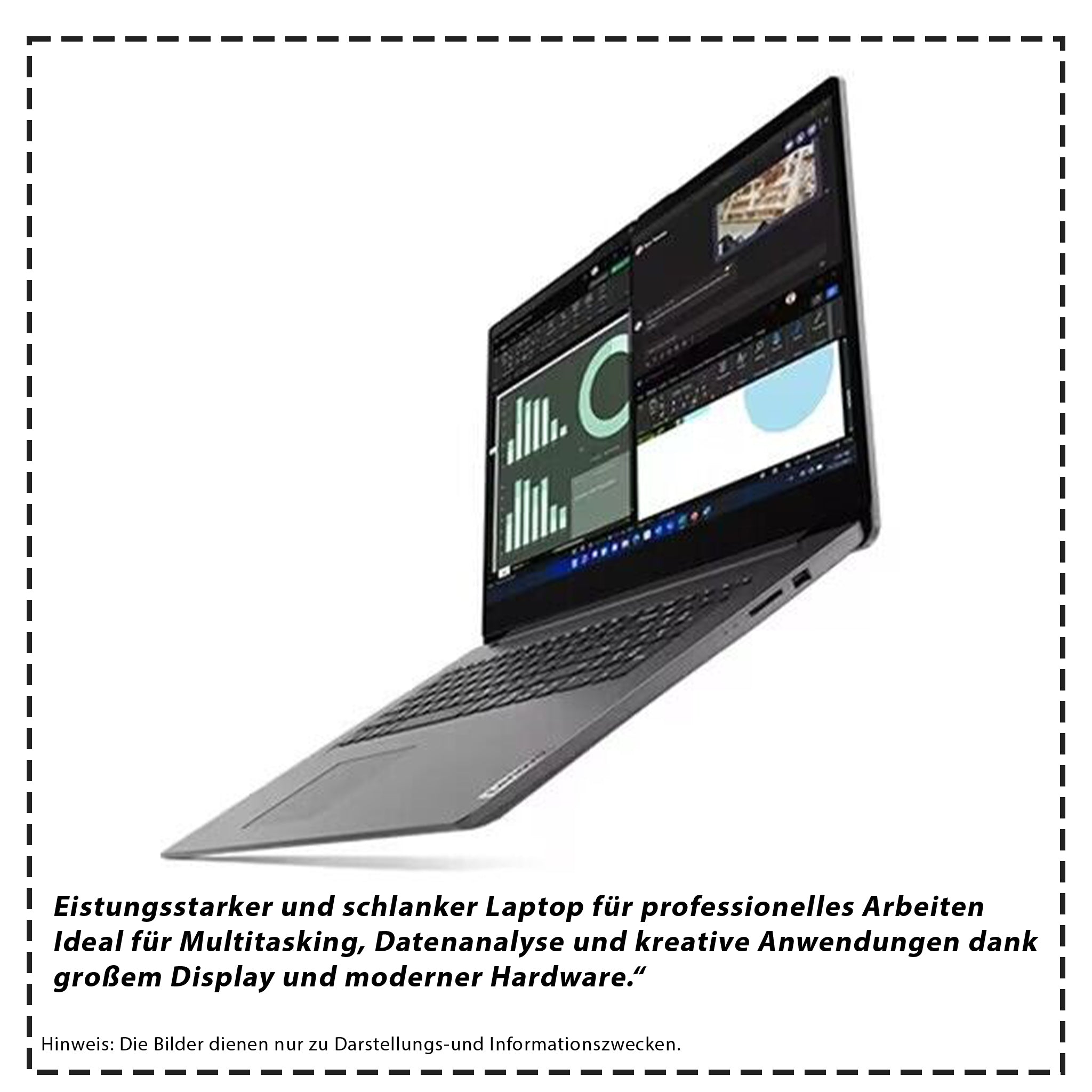 Lenovo V17 IRU G4 Laptop, Core i5-13420H, 17.3" FHD (1920x1080), Deutsches Tastatur-Layout, W11 Pro