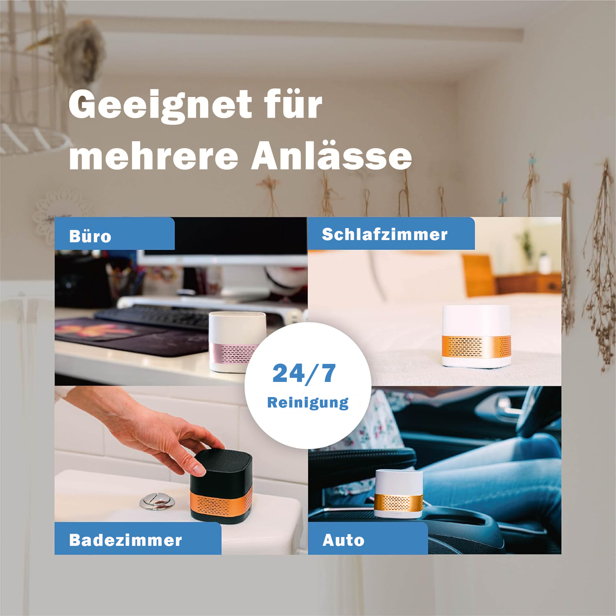 Luftqi UV-C/Nano Filter Air Cleaner,Rose