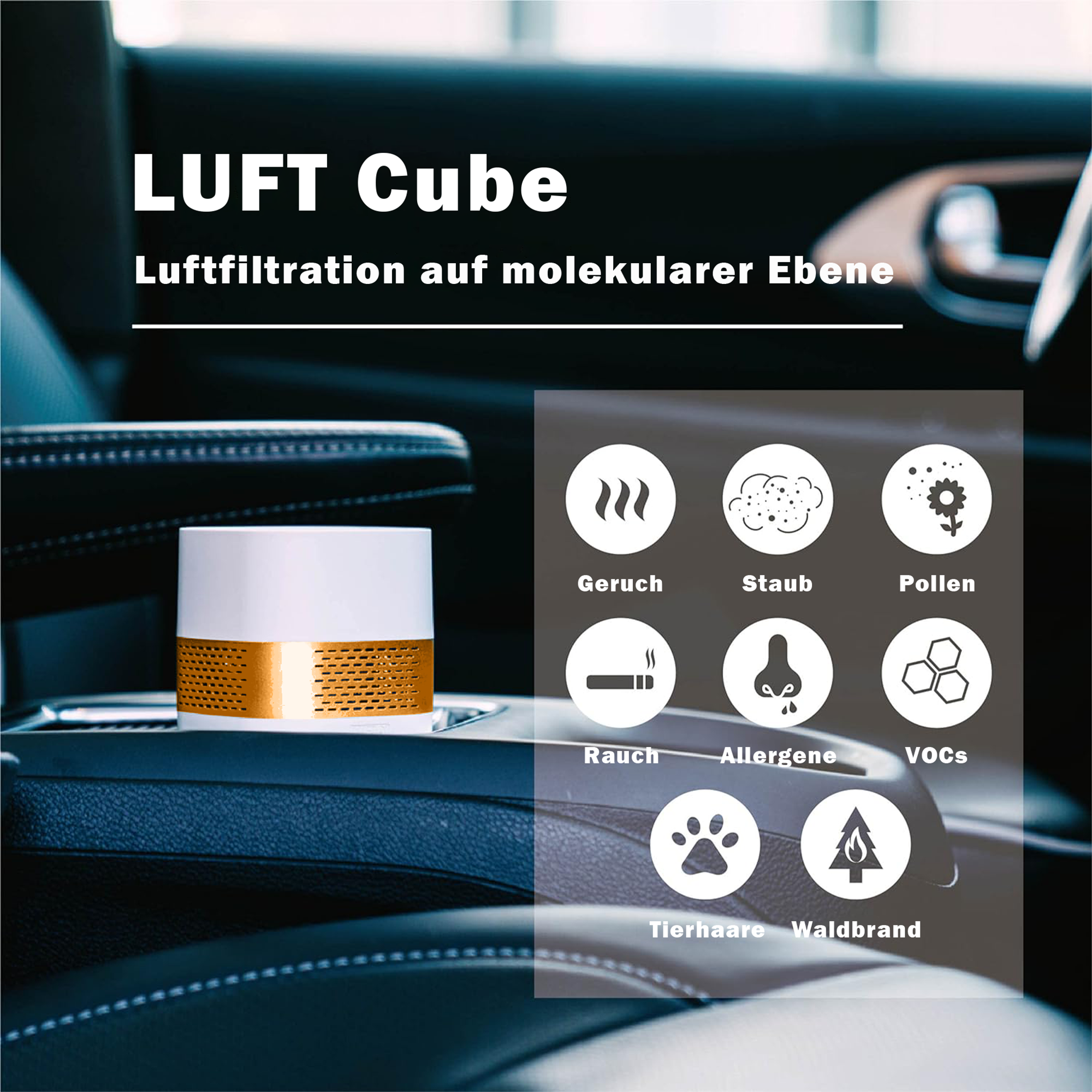 Luftqi UV-C/Nano Filter Air Cleaner,Rose