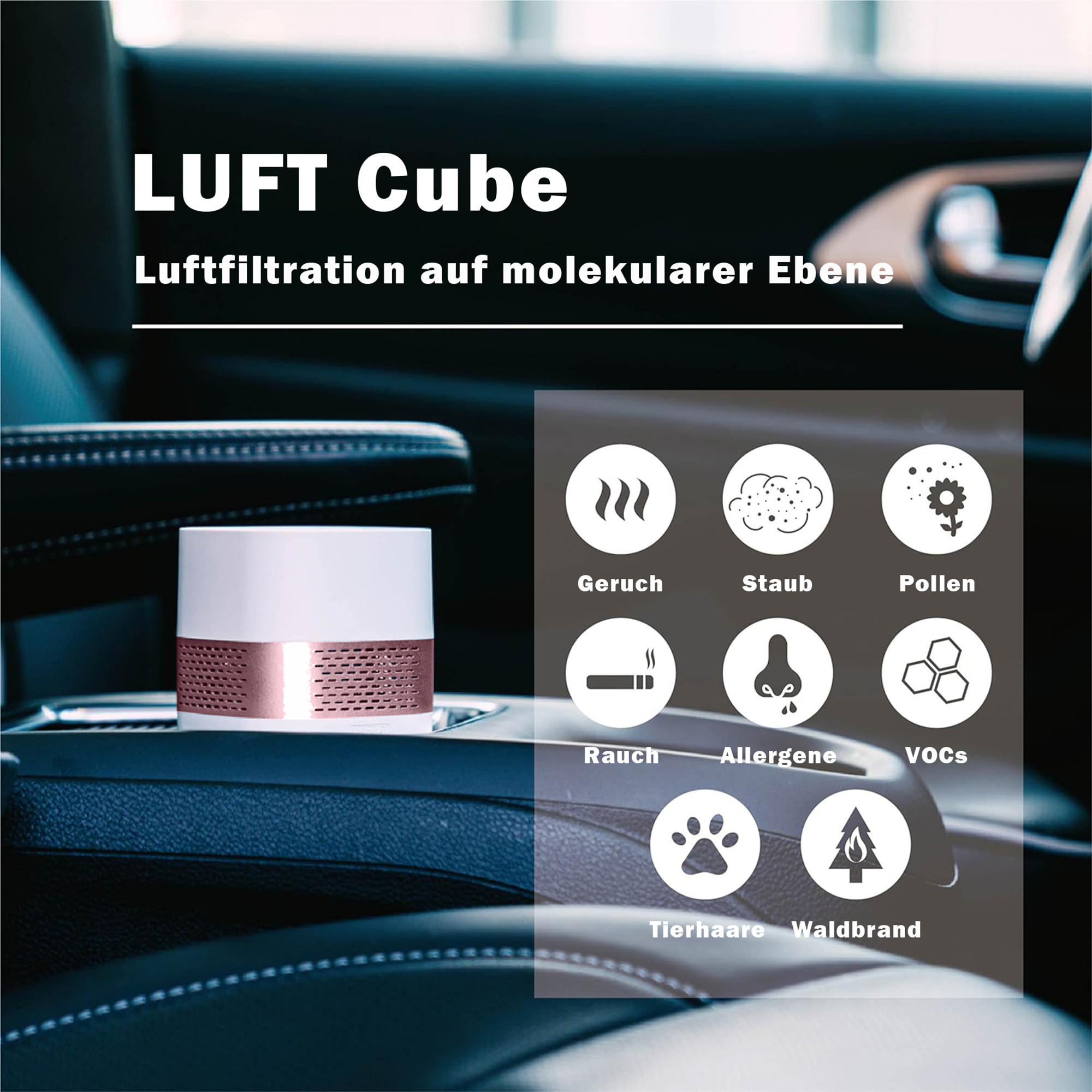 Luftqi UV-C/Nano Filter Air Cleaner,Rose