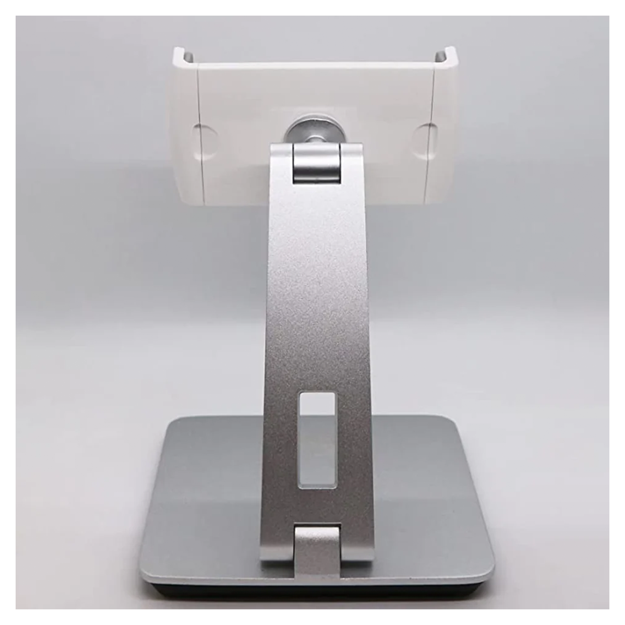 NPO STD20116S 360° verstellbarer Tablet- und Handyständer, faltbarer Metall-Tablet-Halter für iPad, Samsung Tab, Kindle, Nintendo Switch (4,7-12,9 Zoll) (Silber)