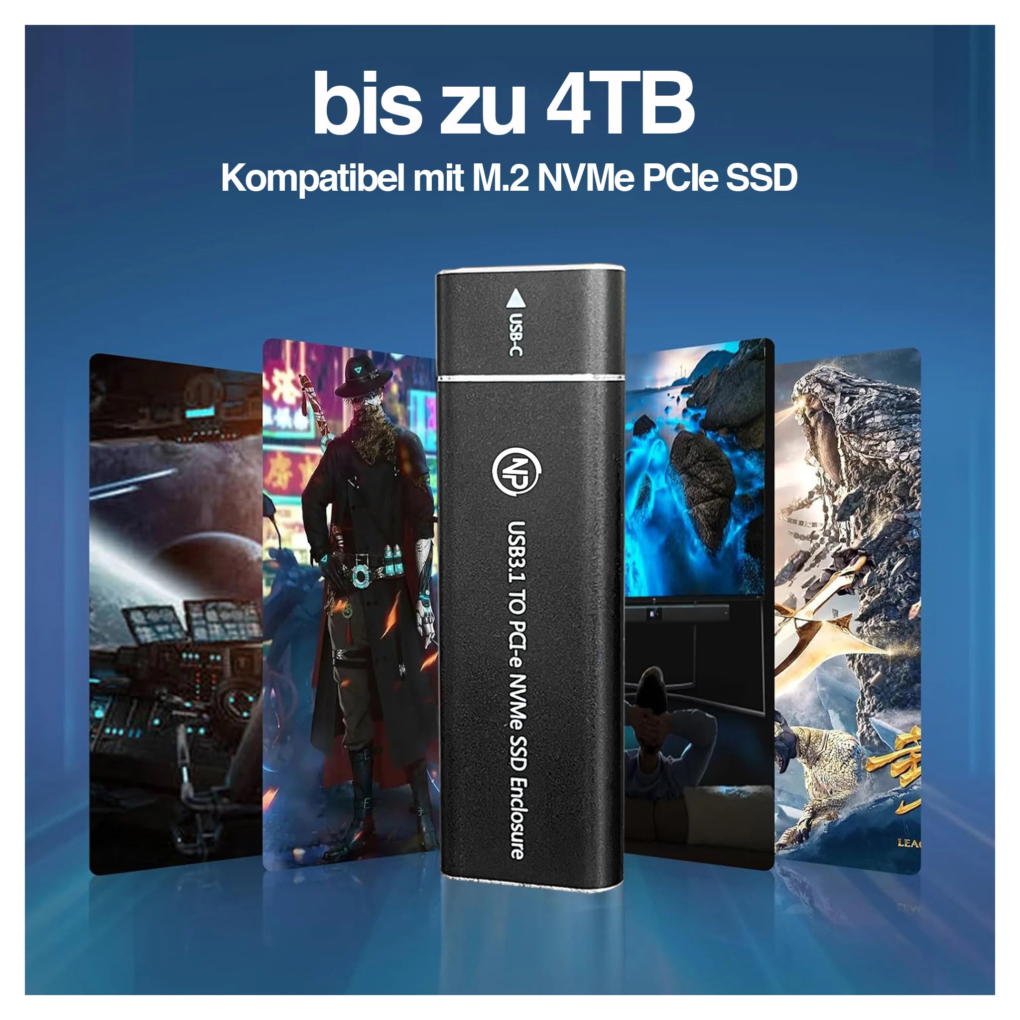 NPO bis zu 1000 MB/s Tragbare Externe SSD