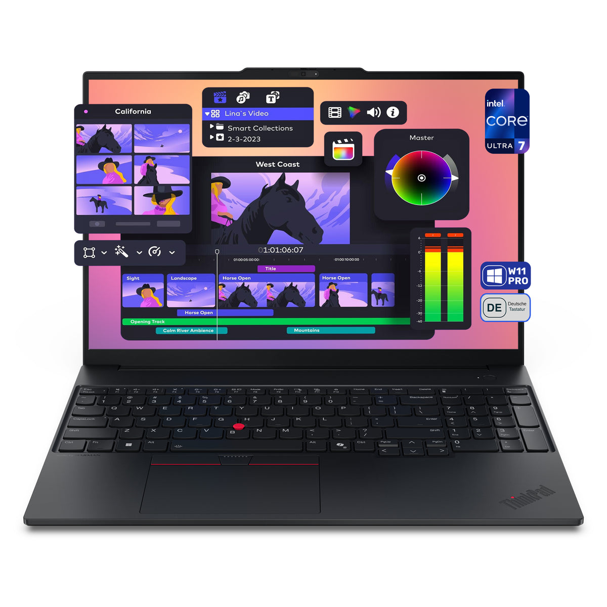Lenovo ThinkPad E16 Gen 3, 16″ WUXGA IPS (1920 × 1200) 60 Hz, Windows 11 Pro, Deutsches Tastaturlayout, Schwarz