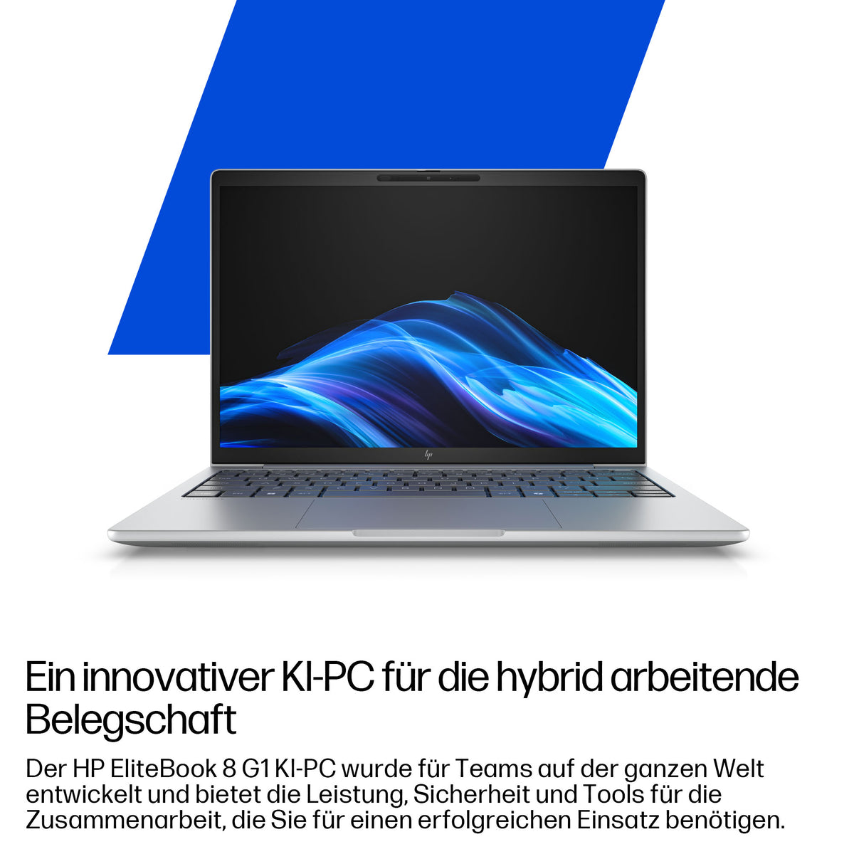 HP EliteBook 8 G1i Business Laptop, Intel Core Ultra 5 225U, 16″ WUXGA IPS (1920 × 1200), Deutsches Tastaturlayout, Windows 11 Pro, Silber