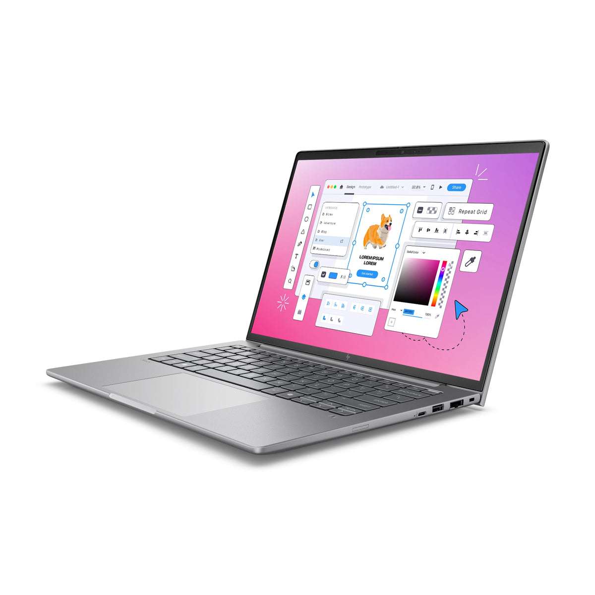HP ZBook 8 G1a 14 Mobile Workstation, AMD Ryzen AI 5 PRO 340, 14″ WUXGA IPS (1920 × 1200), Fingerprint, Deutsches Tastaturlayout, Windows 11 Pro, Silber