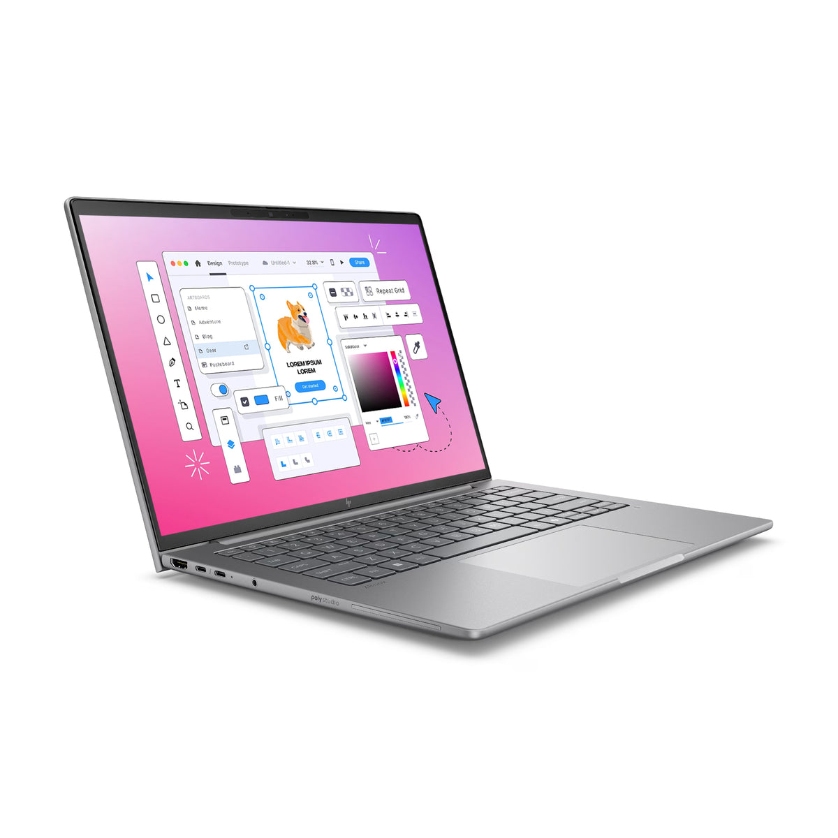 HP ZBook 8 G1a 14 Mobile Workstation, AMD Ryzen AI 5 PRO 340, 14″ WUXGA IPS (1920 × 1200), Fingerprint, Deutsches Tastaturlayout, Windows 11 Pro, Silber