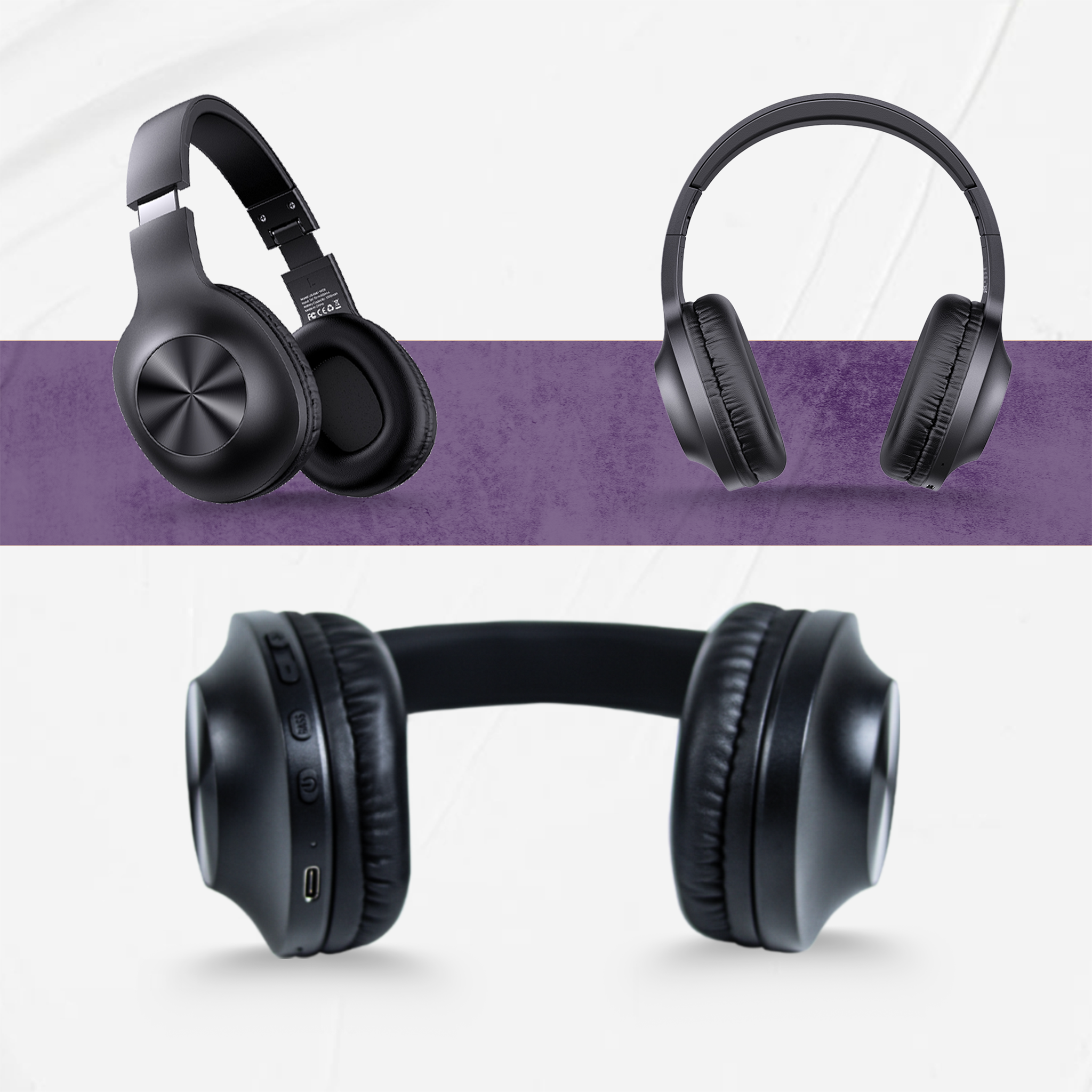 NPO On Ear Kabellos Kopfhörer Bluetooth BT 5.0 Kopfhörer Stereo Headset HD mit Mikrofon 1200mAh Type-C