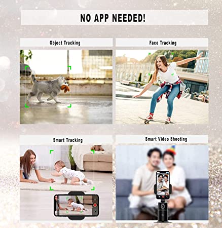 NPO Handyhalterung für Smartphones, 360° drehbarer Gesichtstracker, keine App erforderlich,