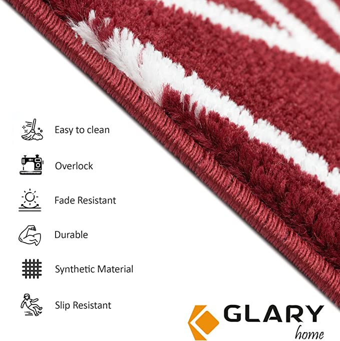 Glary Home GH39A - 13er Set Treppenmatten 22 cm x 71 cm x 1,2 cm Selbstklebender Treppenteppich