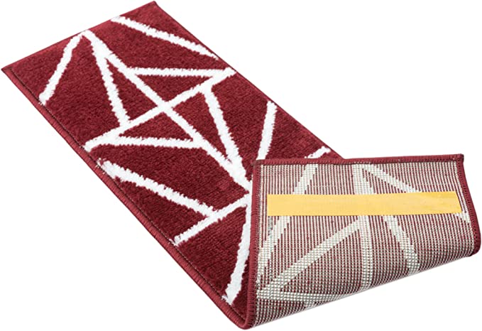 Glary Home GH39A - 13er Set Treppenmatten 22 cm x 71 cm x 1,2 cm Selbstklebender Treppenteppich