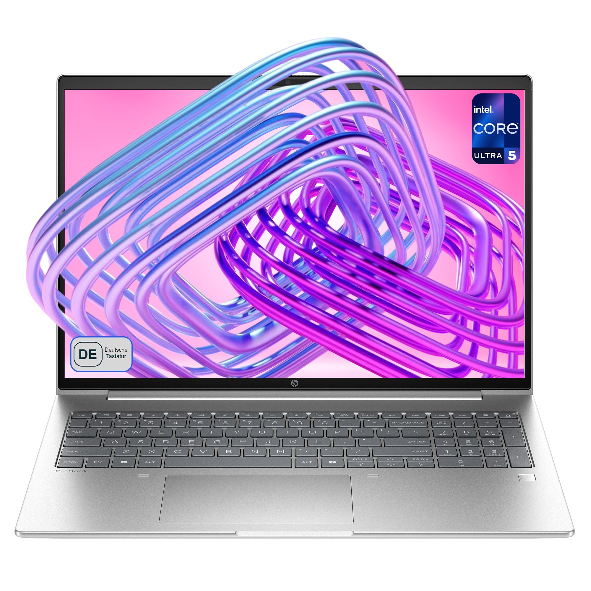 HP ProBook 4 G1i AI Business Laptop, Intel Core Ultra 5 225U, 16" WUXGA IPS (1920x1200), Fingerprint, Deutsches Tastatur Layout, Windows 11 Pro, Silber