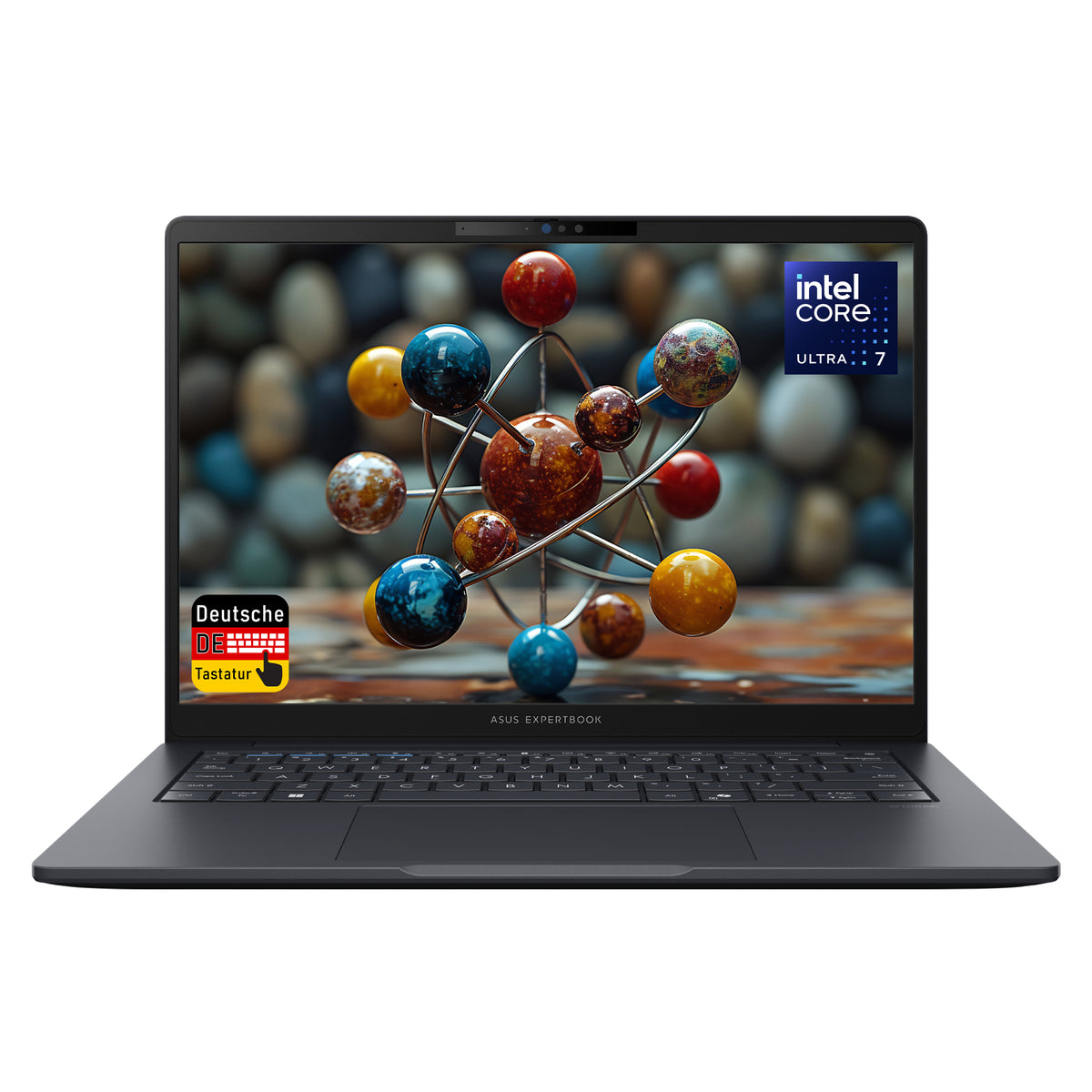 ASUS ExpertBook B3 Business Laptop, Intel Core Ultra 7 155H, Intel Arc Grafik, 14" WUXGA IPS (1920x1200), Fingerprint, QWERTZ, Windows 11 Pro, Grau