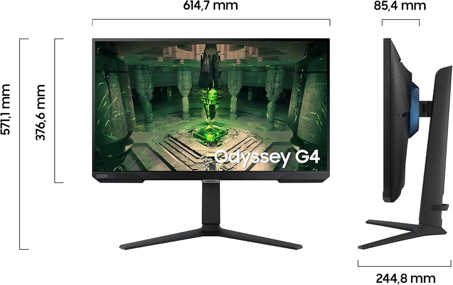 Samsung Odyssey G4B Gaming Monitor LS27BG400EU, 27 Zoll, IPS, Full HD, AMD FreeSync, G-Sync, 1 ms, 240Hz (Gebraucht-Wie Neu)